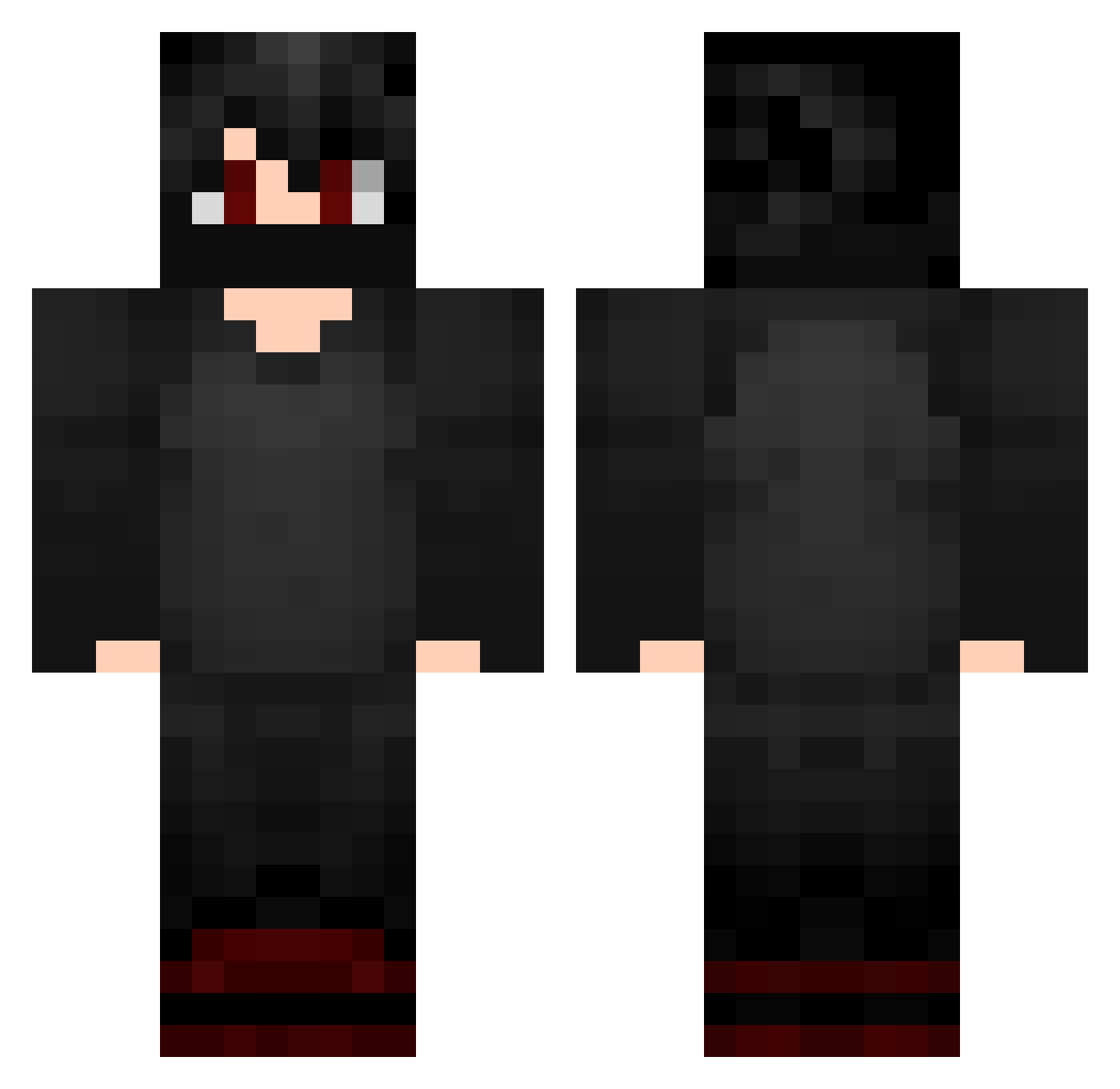 xexeiro Minecraft skin, front and back view