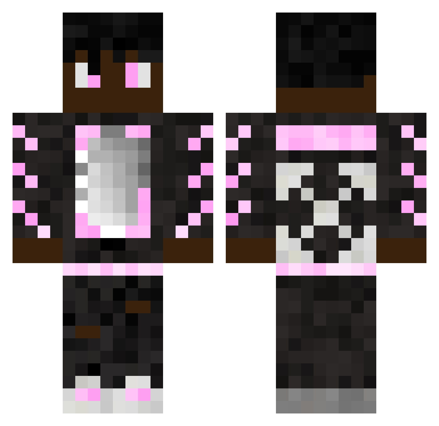 AppeIjuice Minecraft skin, front and back view