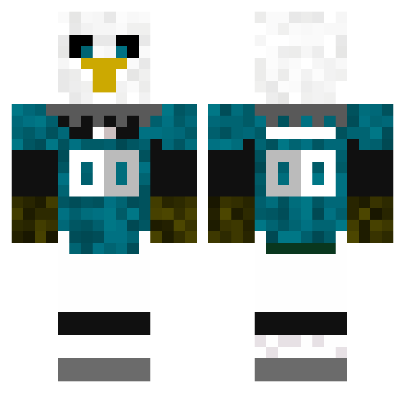 Spawn1942 Minecraft skin, front and back view