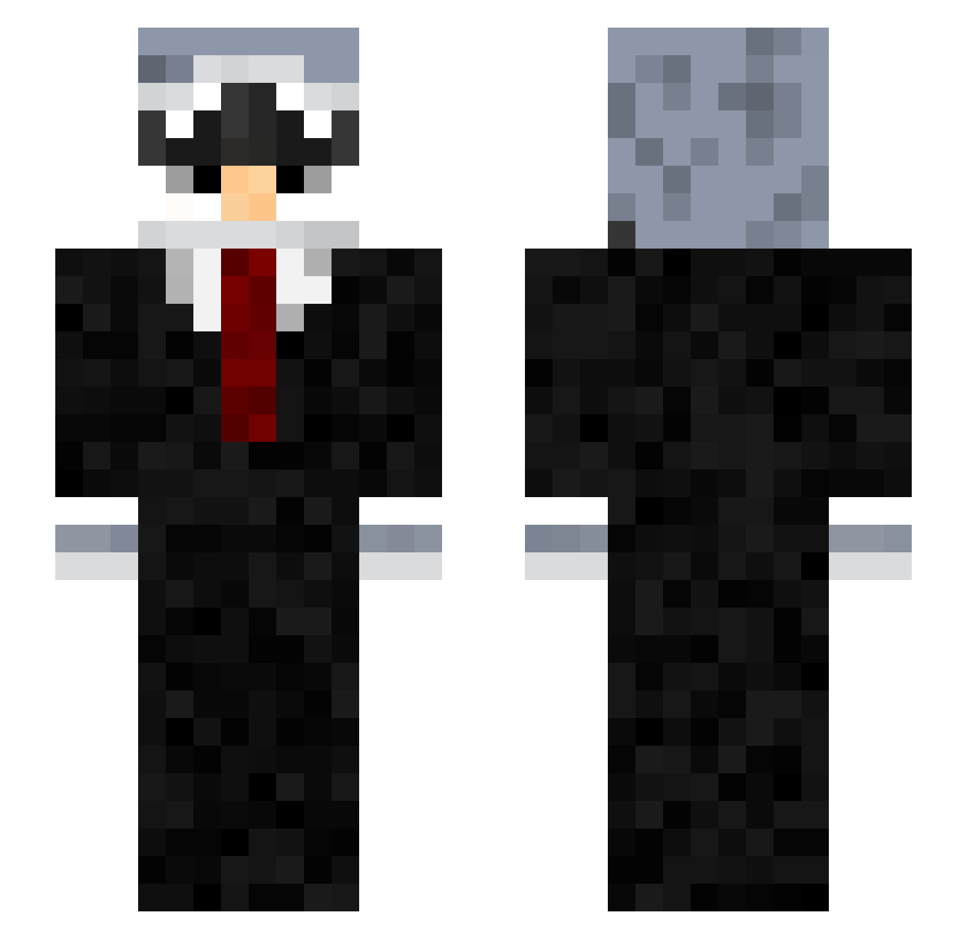 Sr_Shark Minecraft skin, front and back view