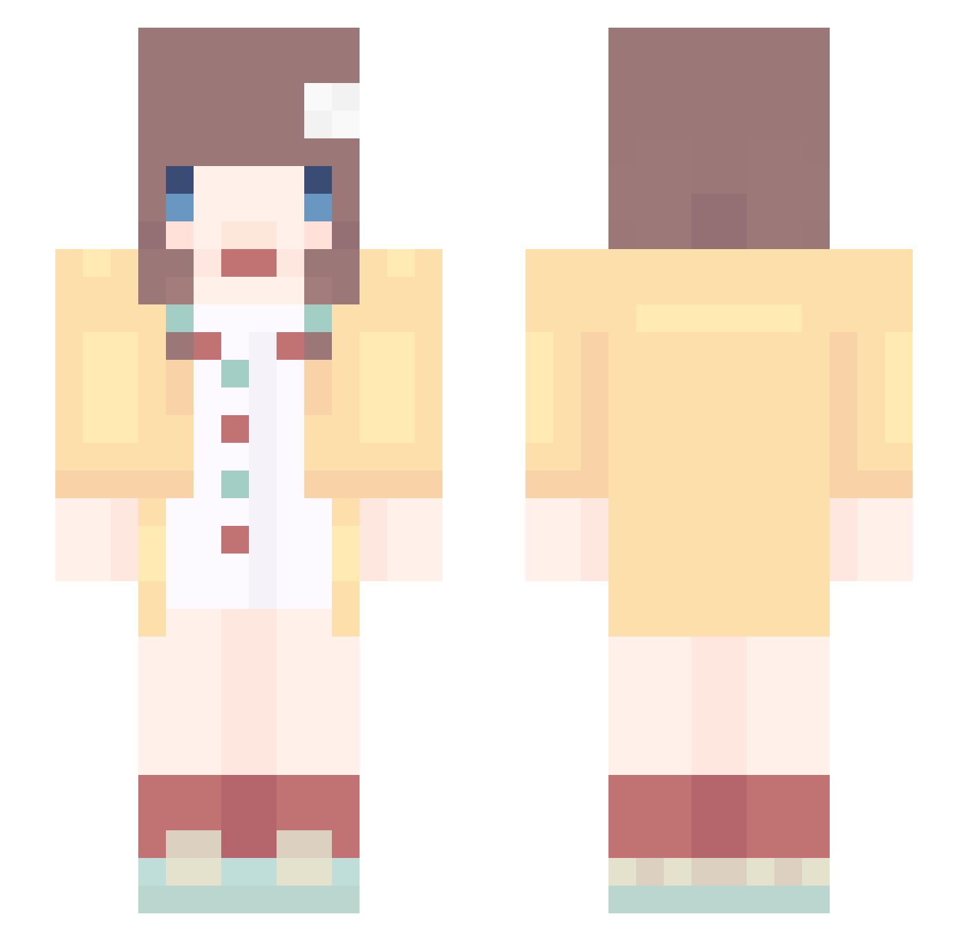 AtyKaty Minecraft skin, front and back view
