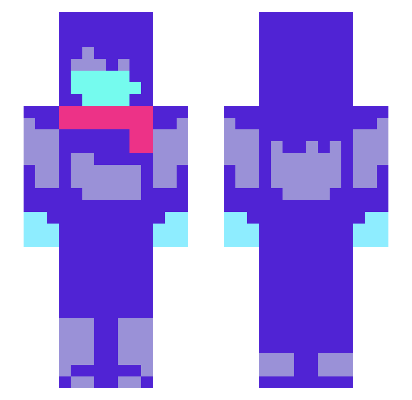 Celeste_mber Minecraft skin, front and back view