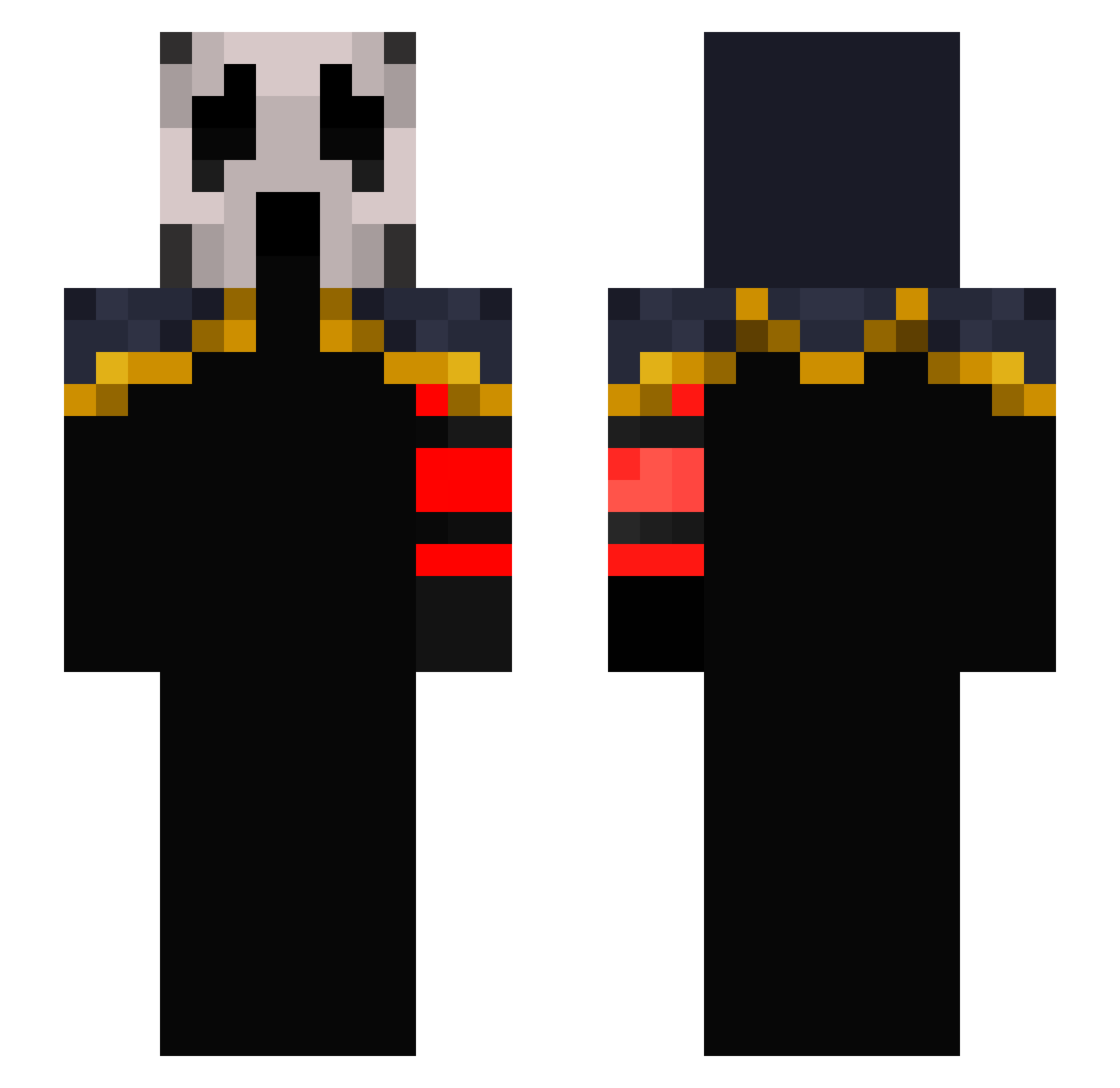 SdoRMe Minecraft skin, front and back view