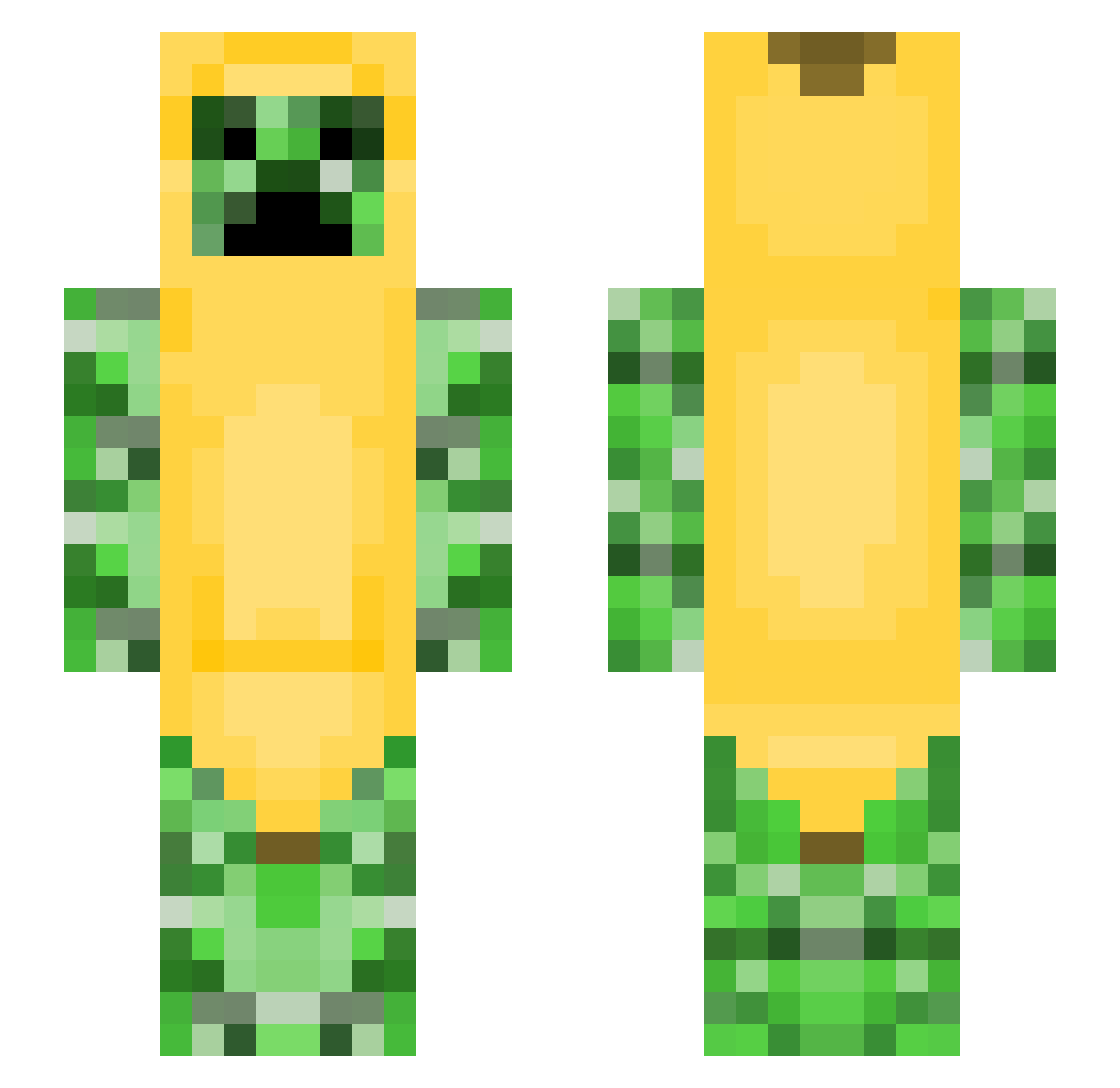 witig Minecraft skin, front and back view