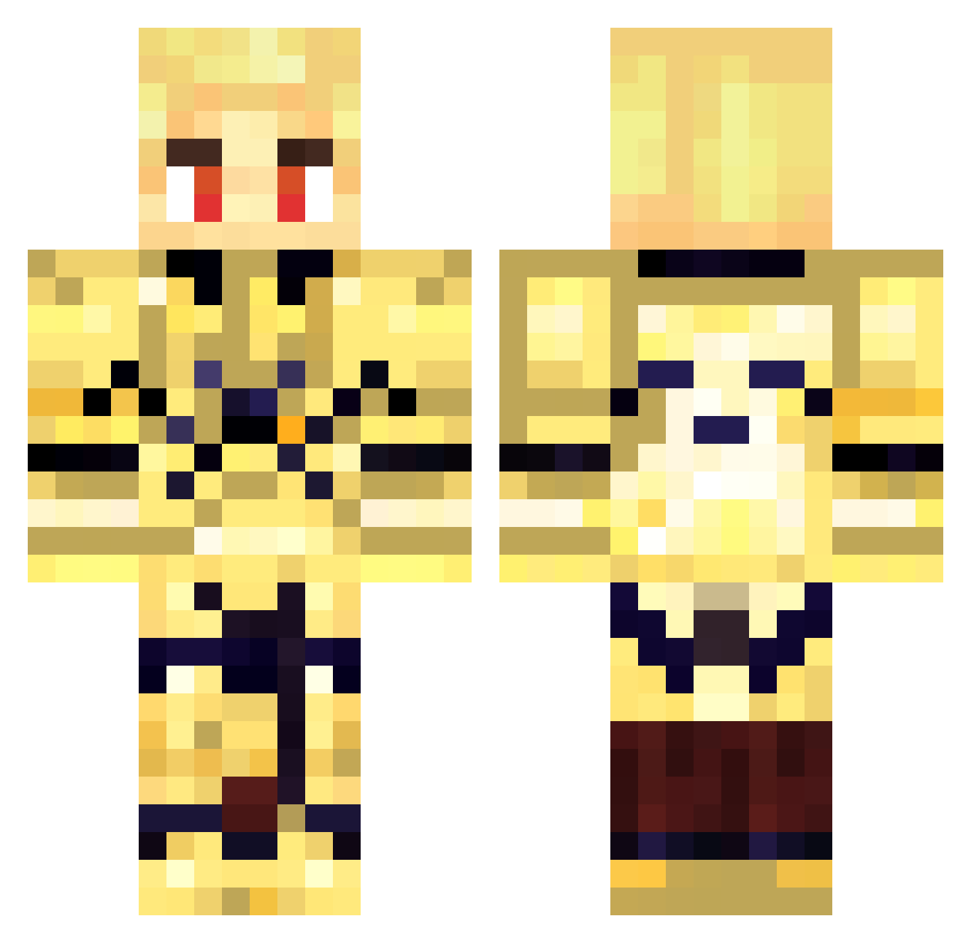 Luke5090 Minecraft skin, front and back view