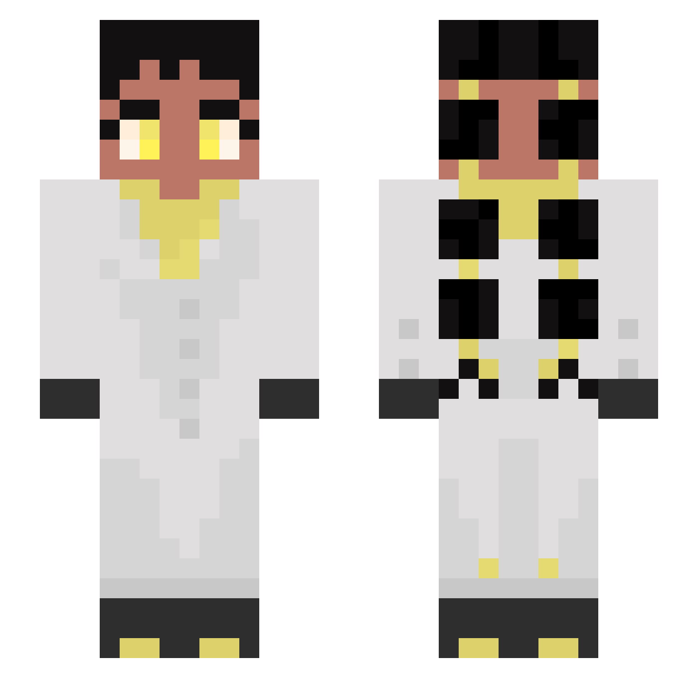 motap Minecraft skin, front and back view