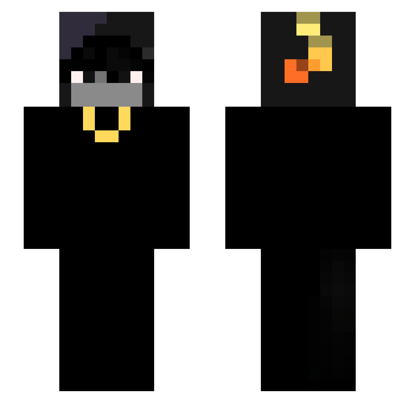 b_ruce Minecraft skin, front and back view
