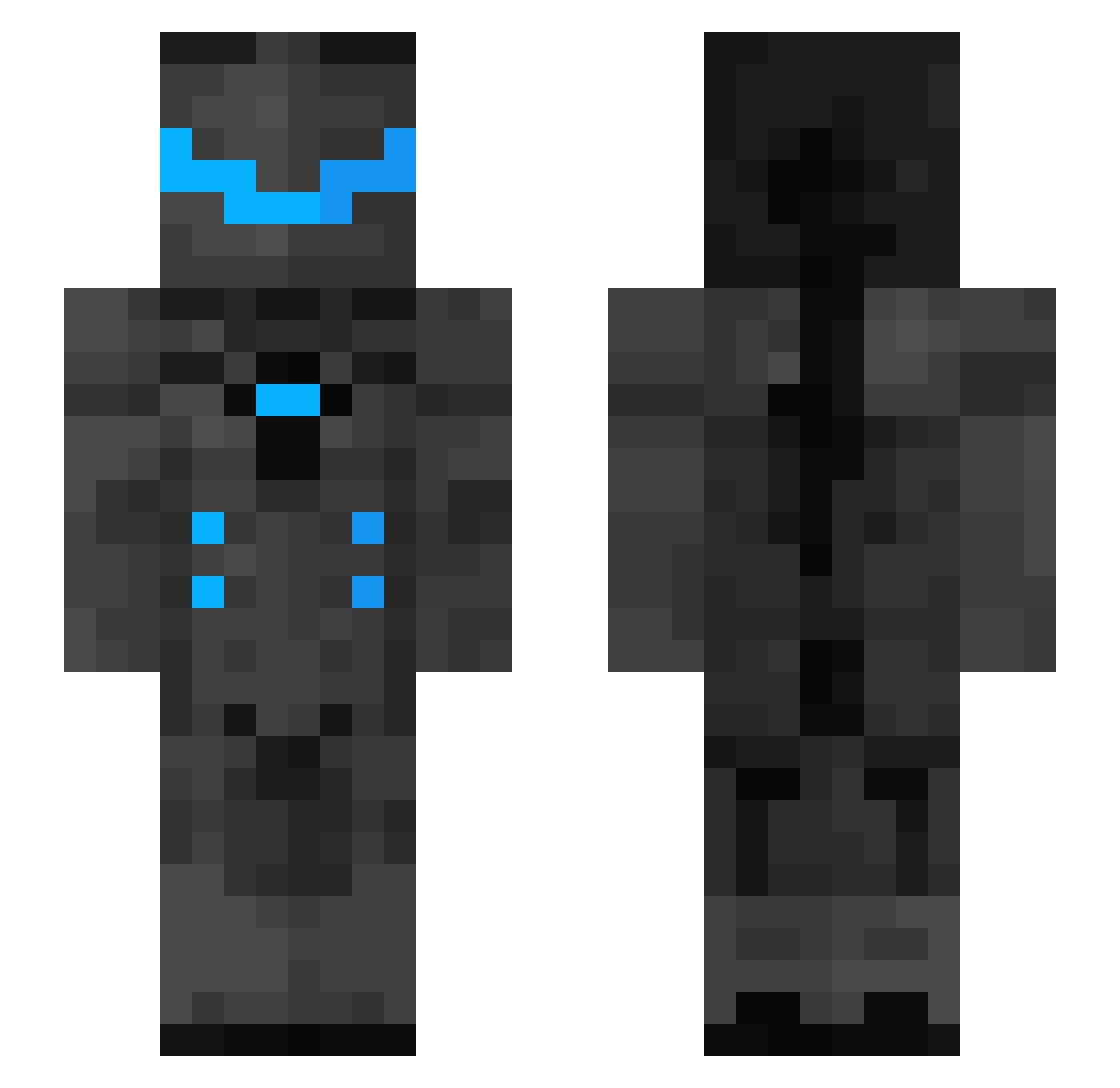 FadedVBruh Minecraft skin, front and back view