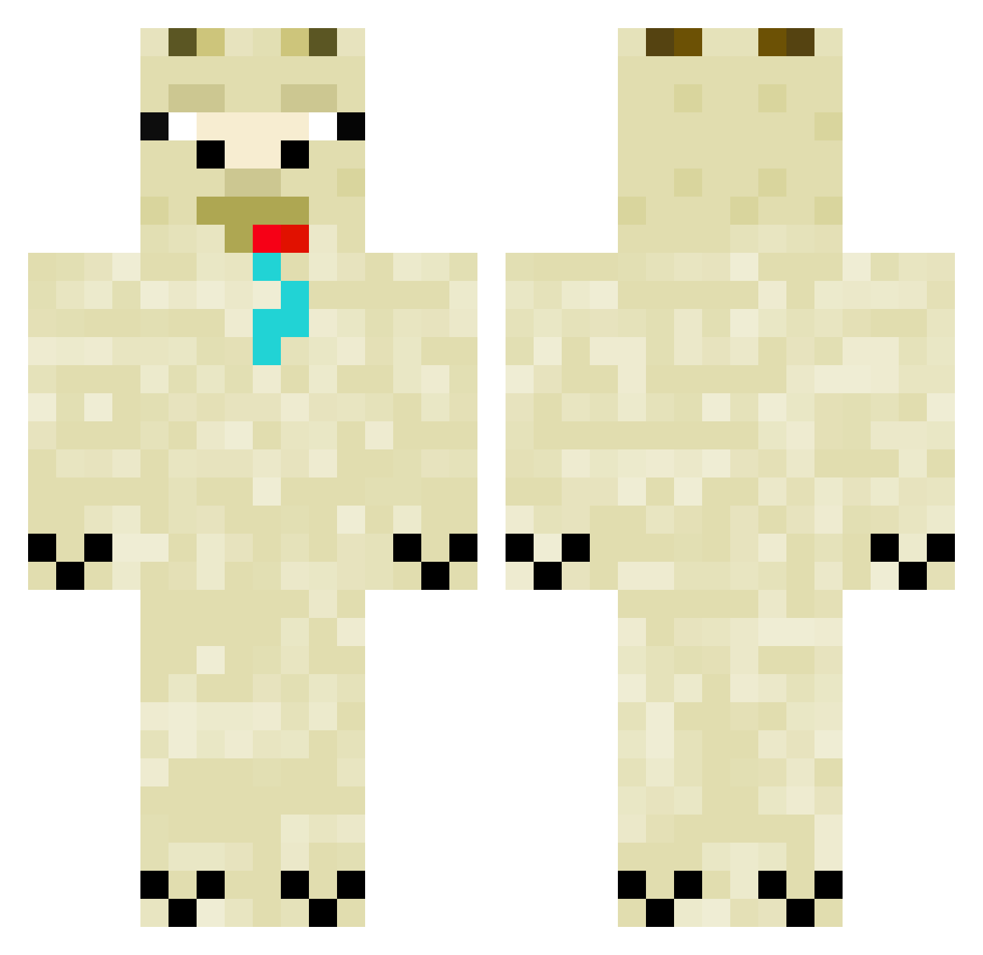 DayCareCentre Minecraft skin, front and back view