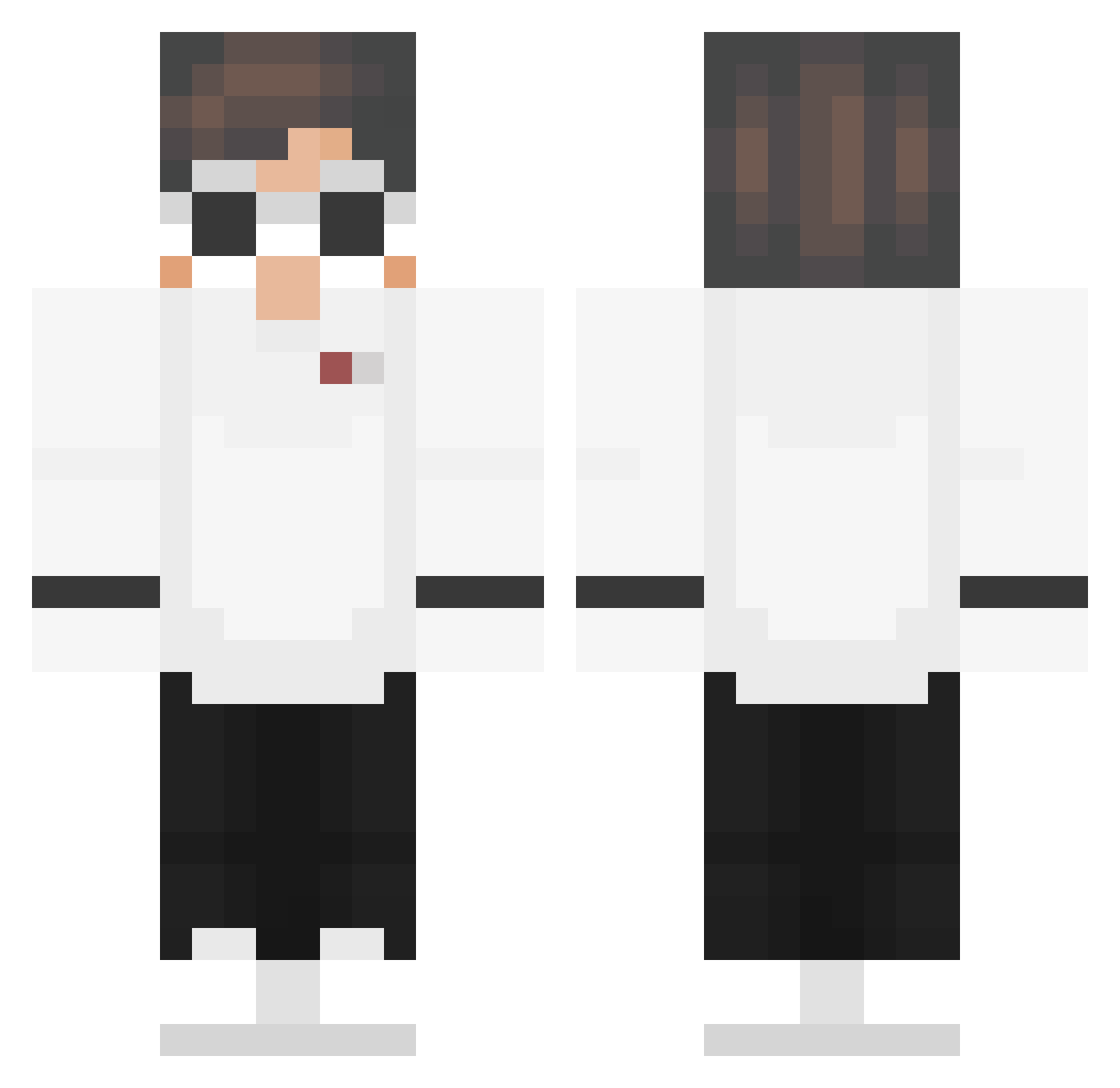 Vla3 Minecraft skin, front and back view