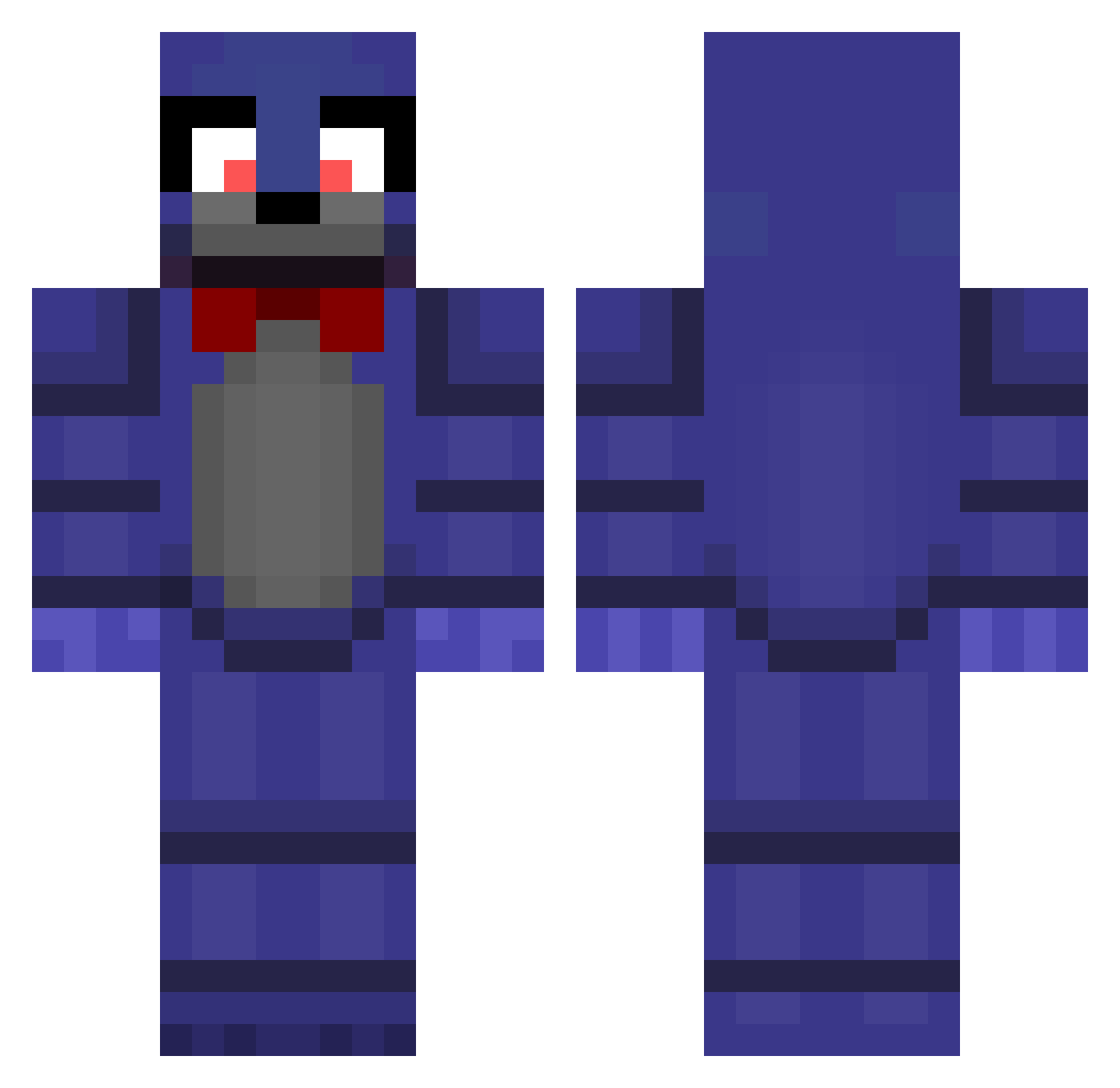 Shireling07 Minecraft skin, front and back view