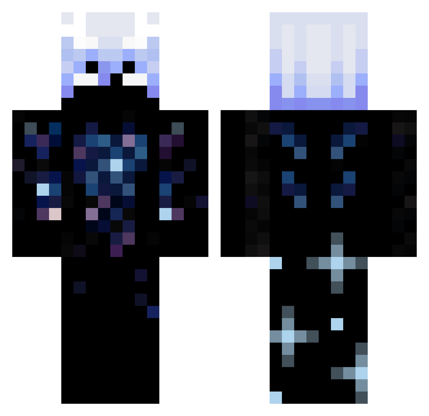 Embersensei Minecraft skin, front and back view