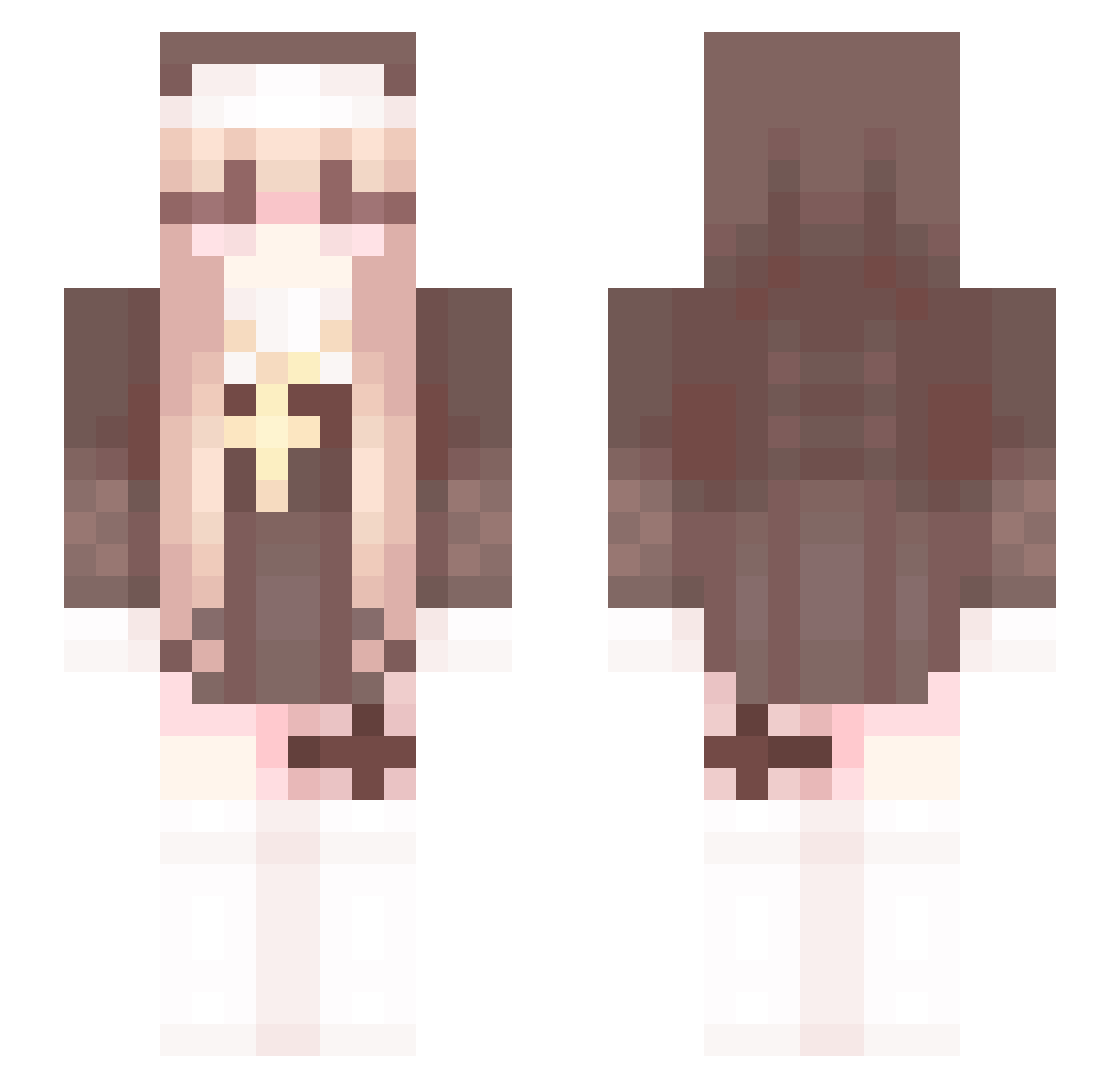 Yuan_zhiyu Minecraft skin, front and back view