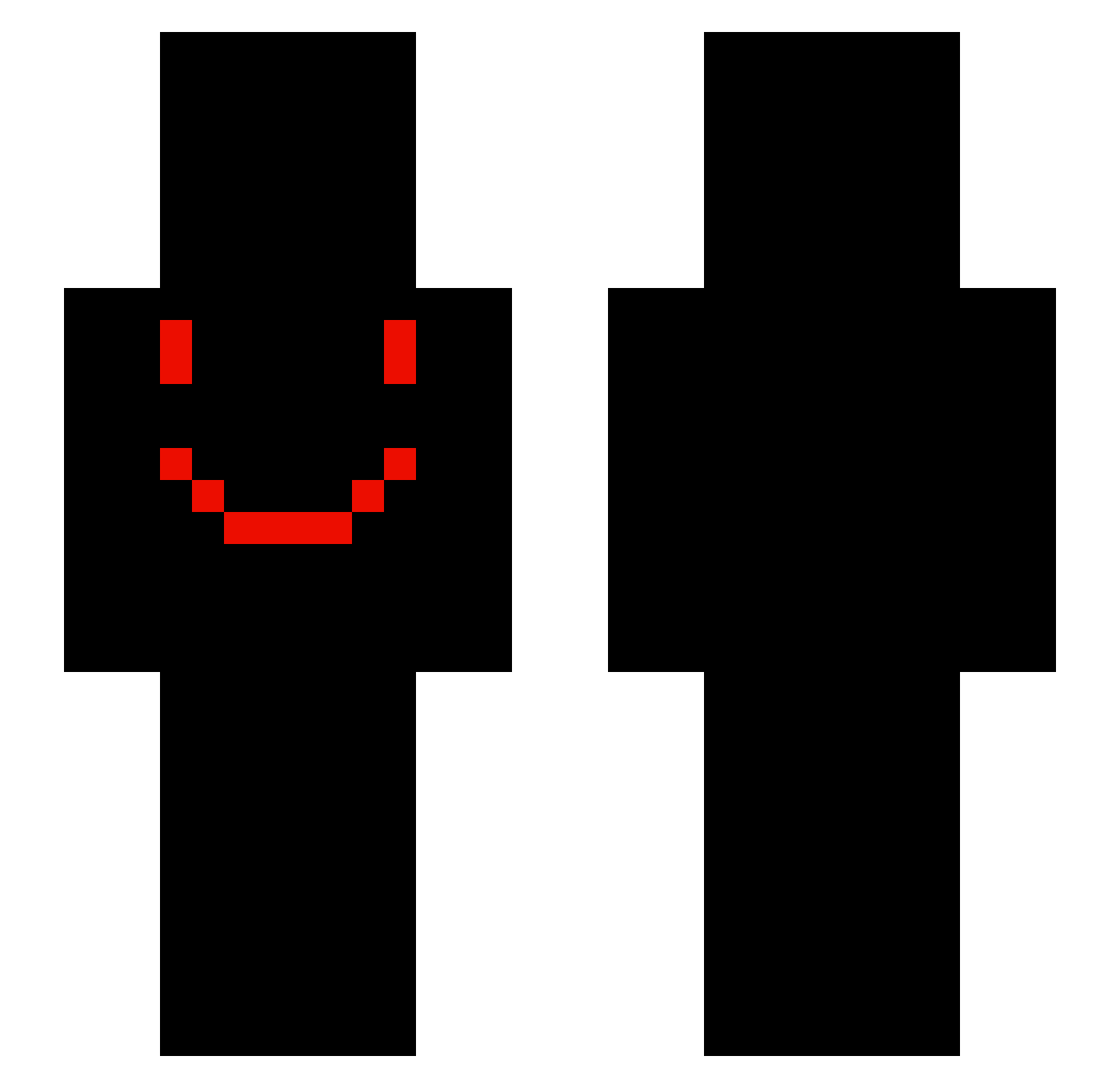 TWDEVIL Minecraft skin, front and back view