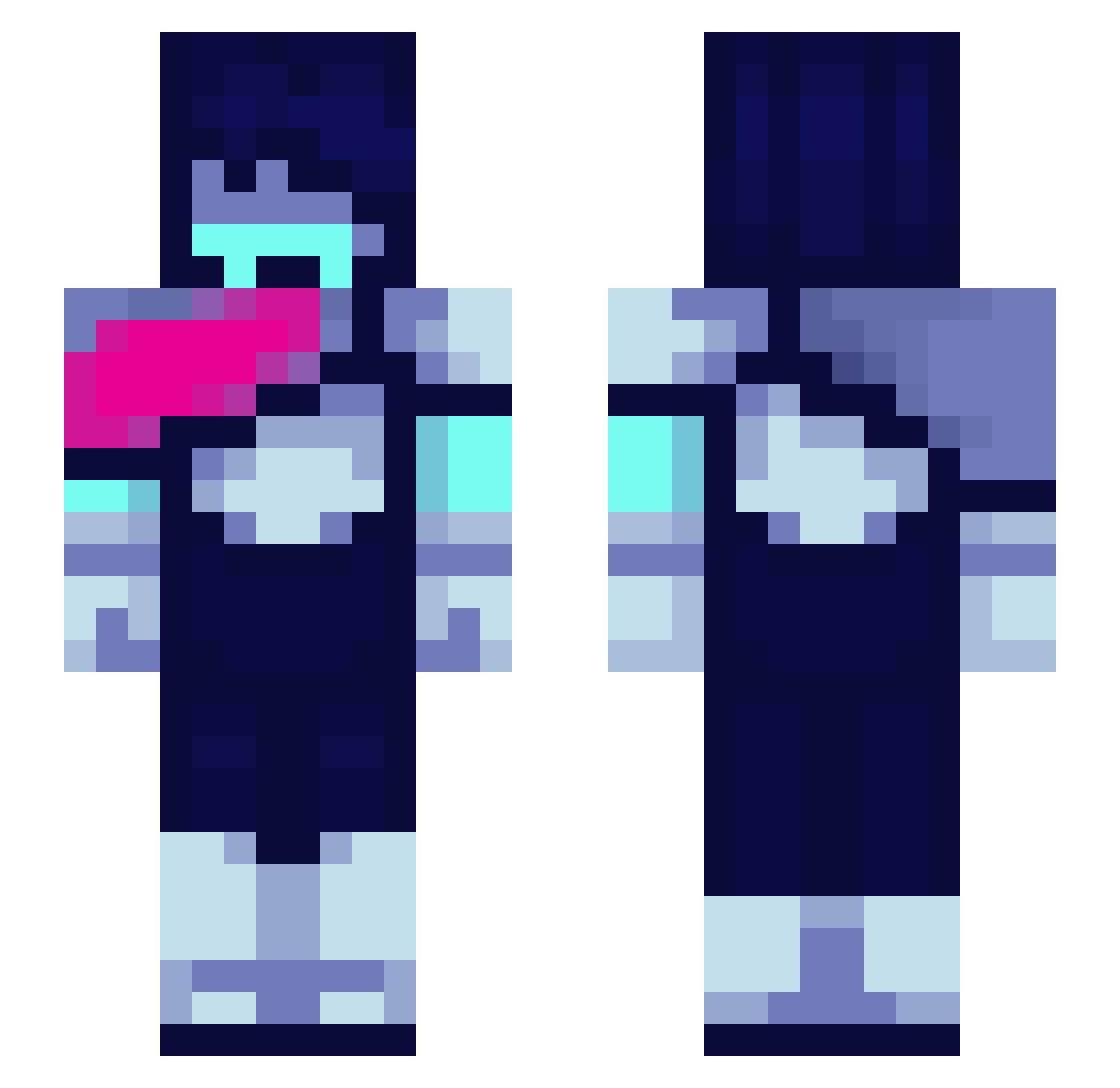 SwampFire9510 Minecraft skin, front and back view