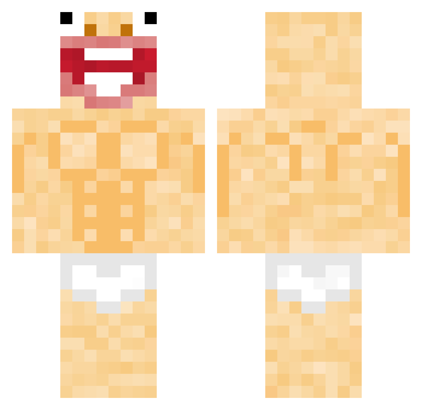 Doxai Minecraft skin, front and back view