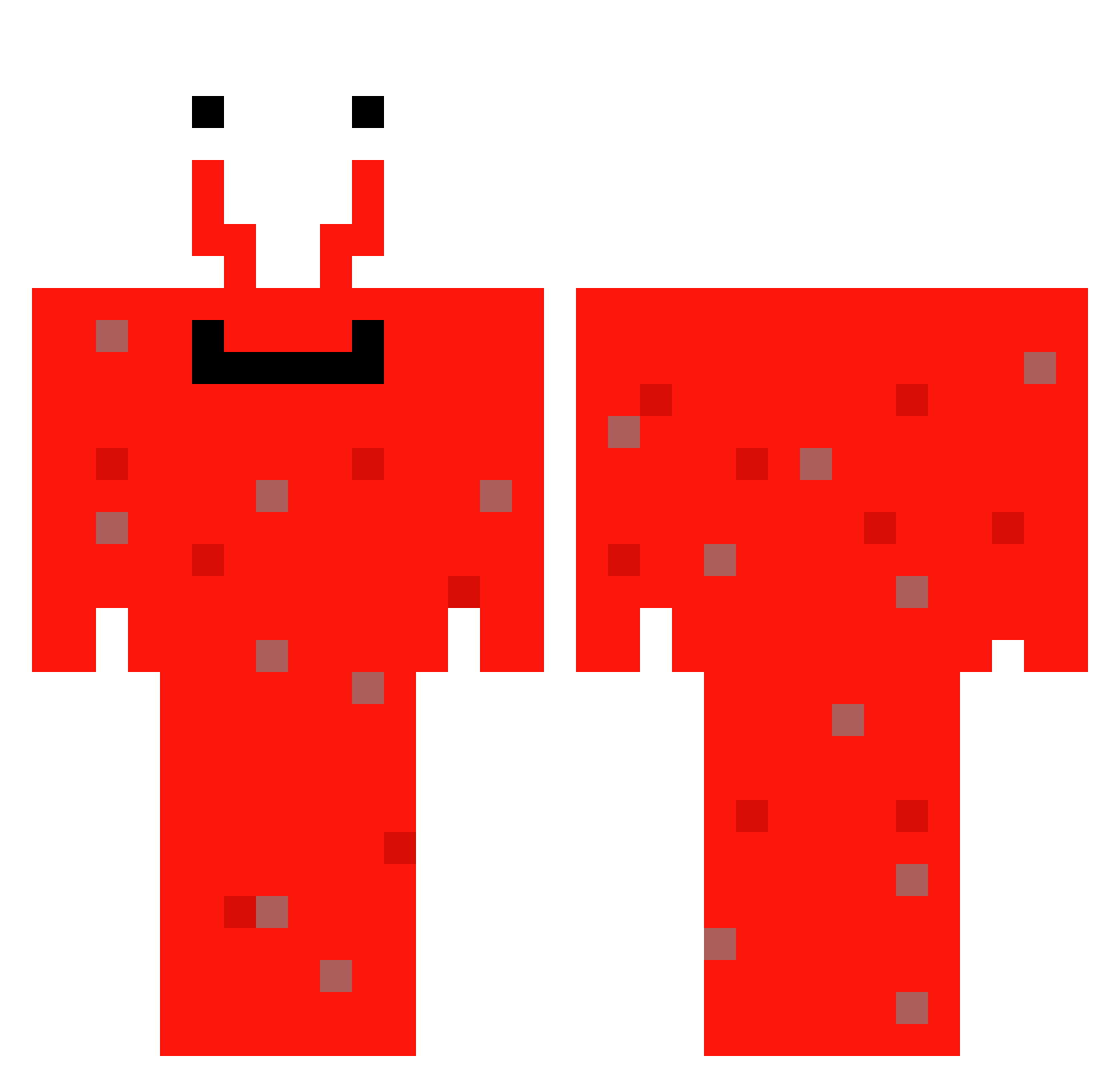 Scorbutic Minecraft skin, front and back view