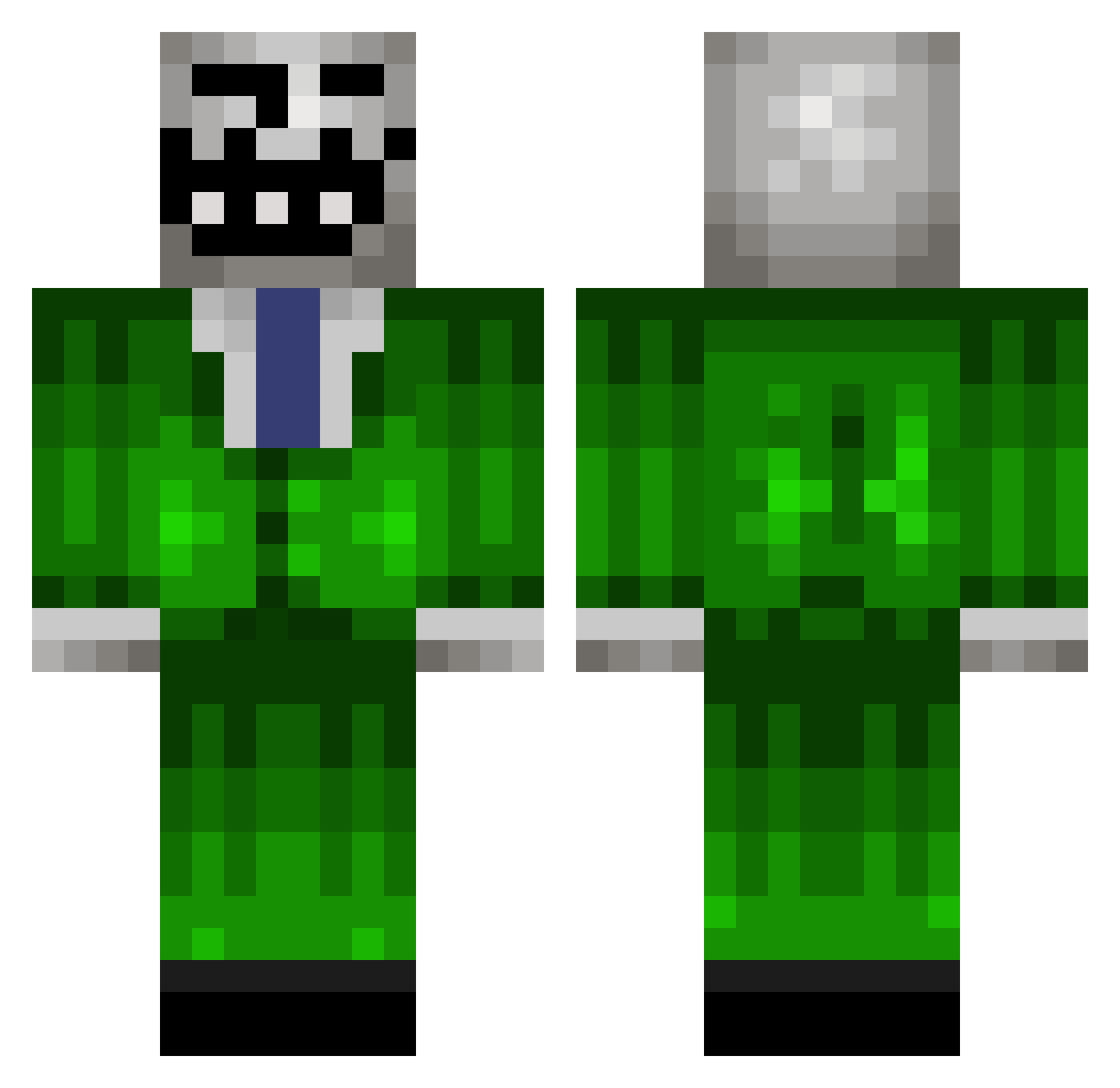 salBvi Minecraft skin, front and back view