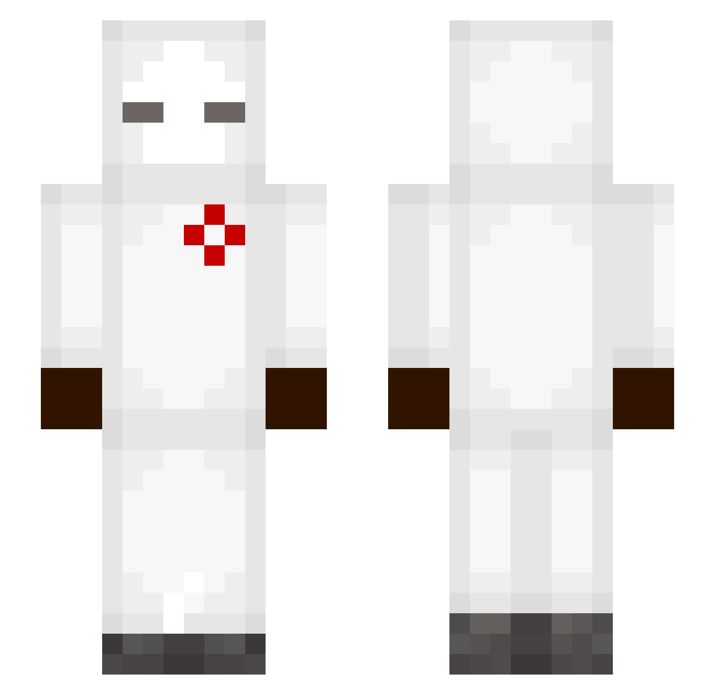 melanges Minecraft skin, front and back view