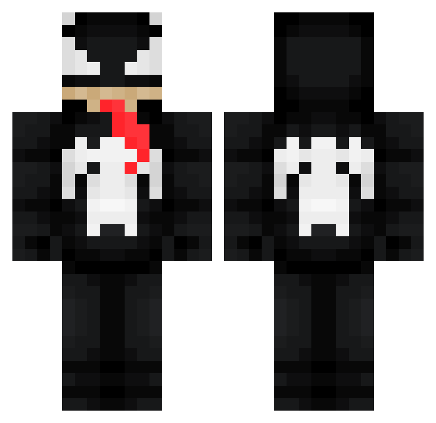 Toshi_S2 Minecraft skin, front and back view