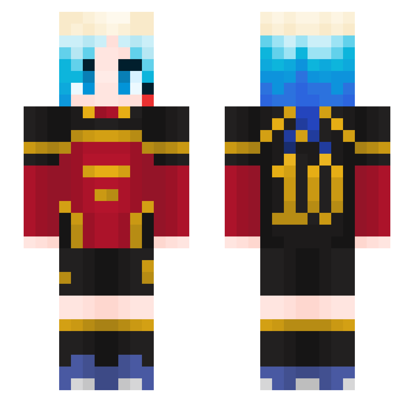 keloqzinho Minecraft skin, front and back view
