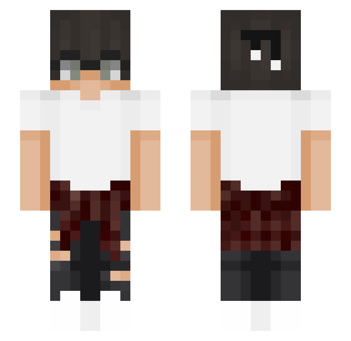 Sinister871 Minecraft skin, front and back view