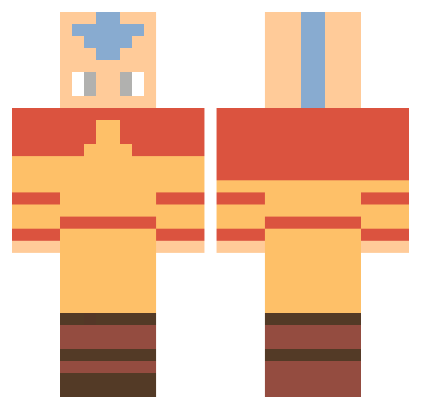 Najant Minecraft skin, front and back view