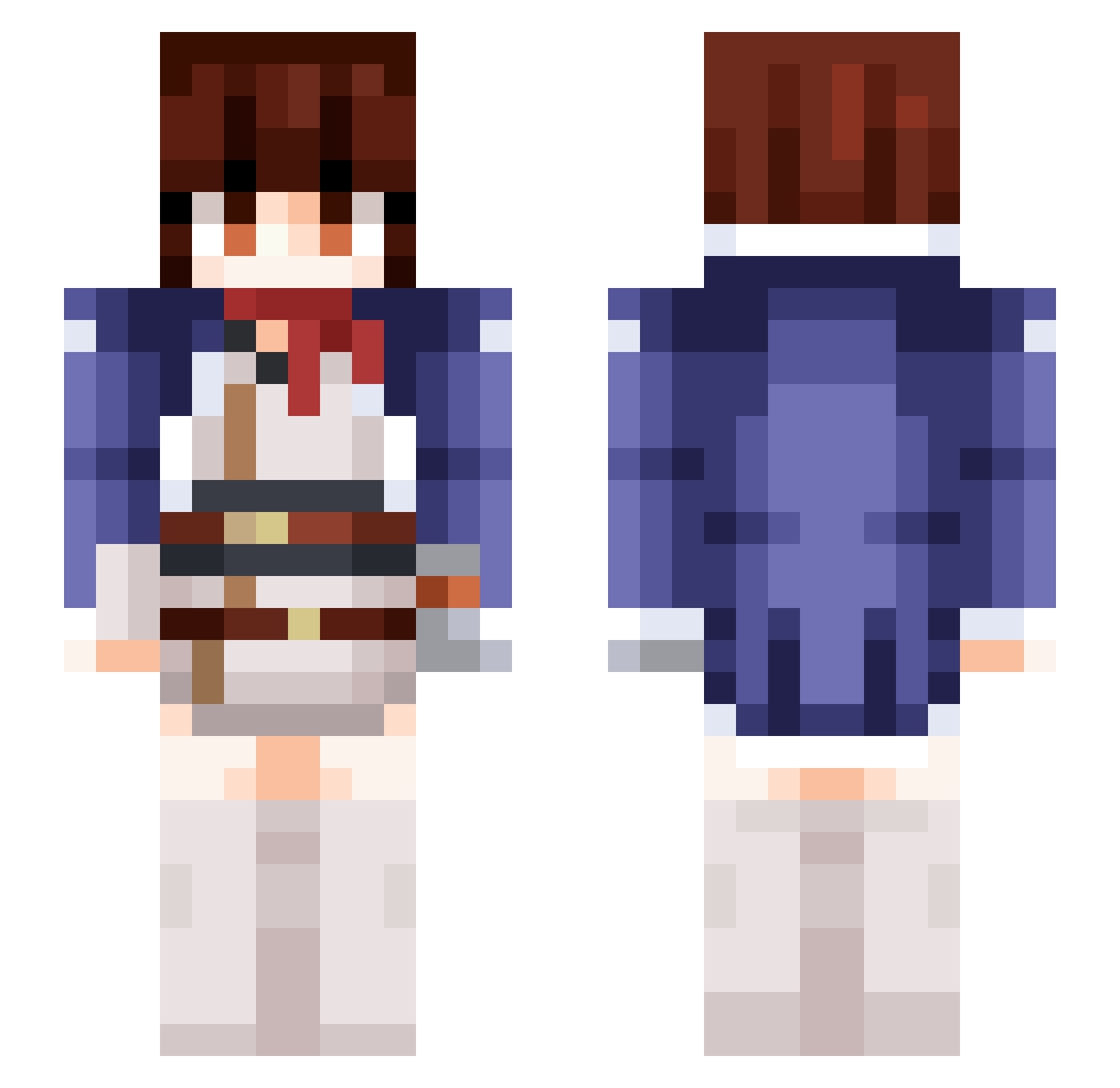 Chmmrnmhrm Minecraft skin, front and back view