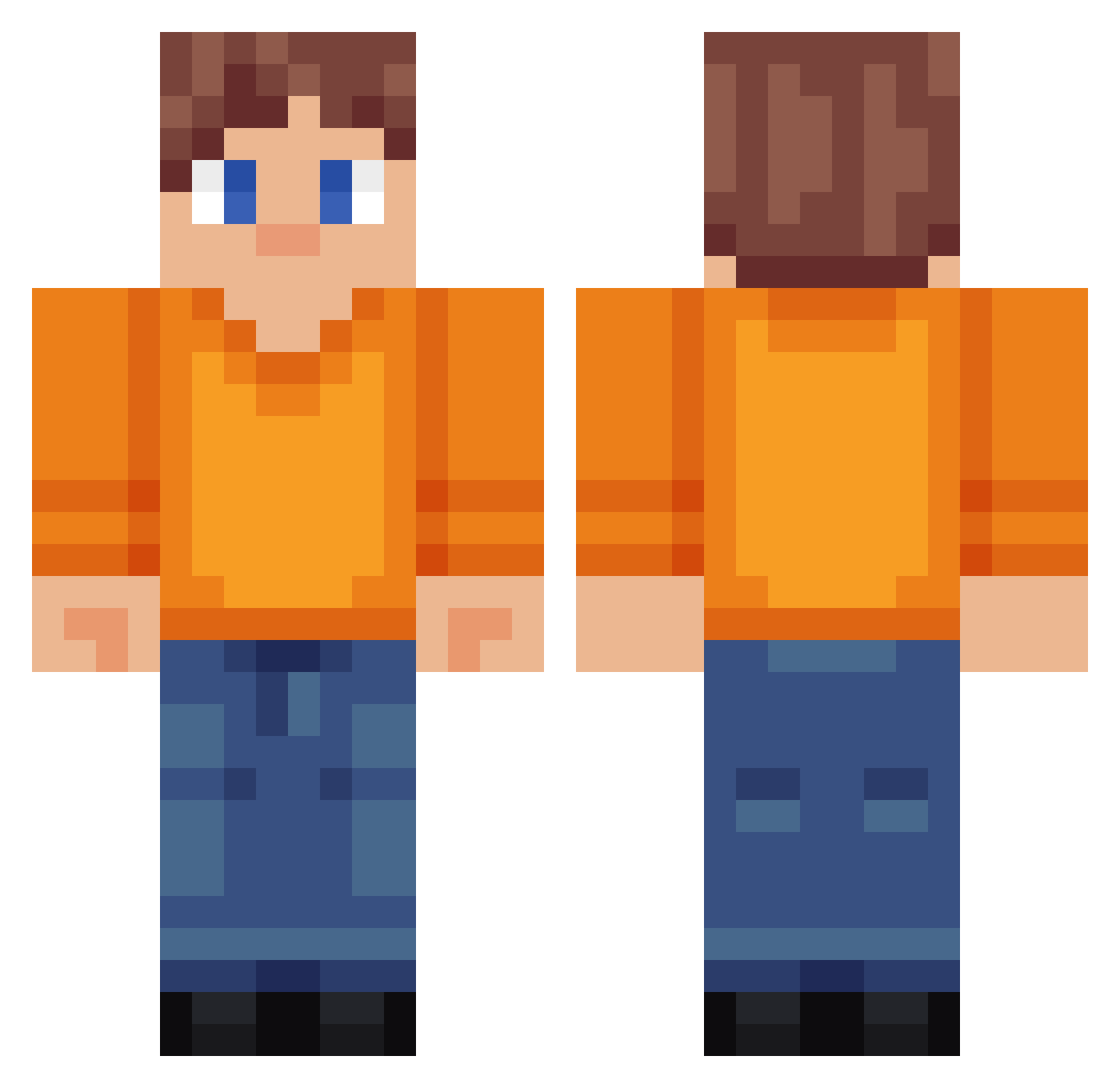 Chl3b_ Minecraft skin, front and back view
