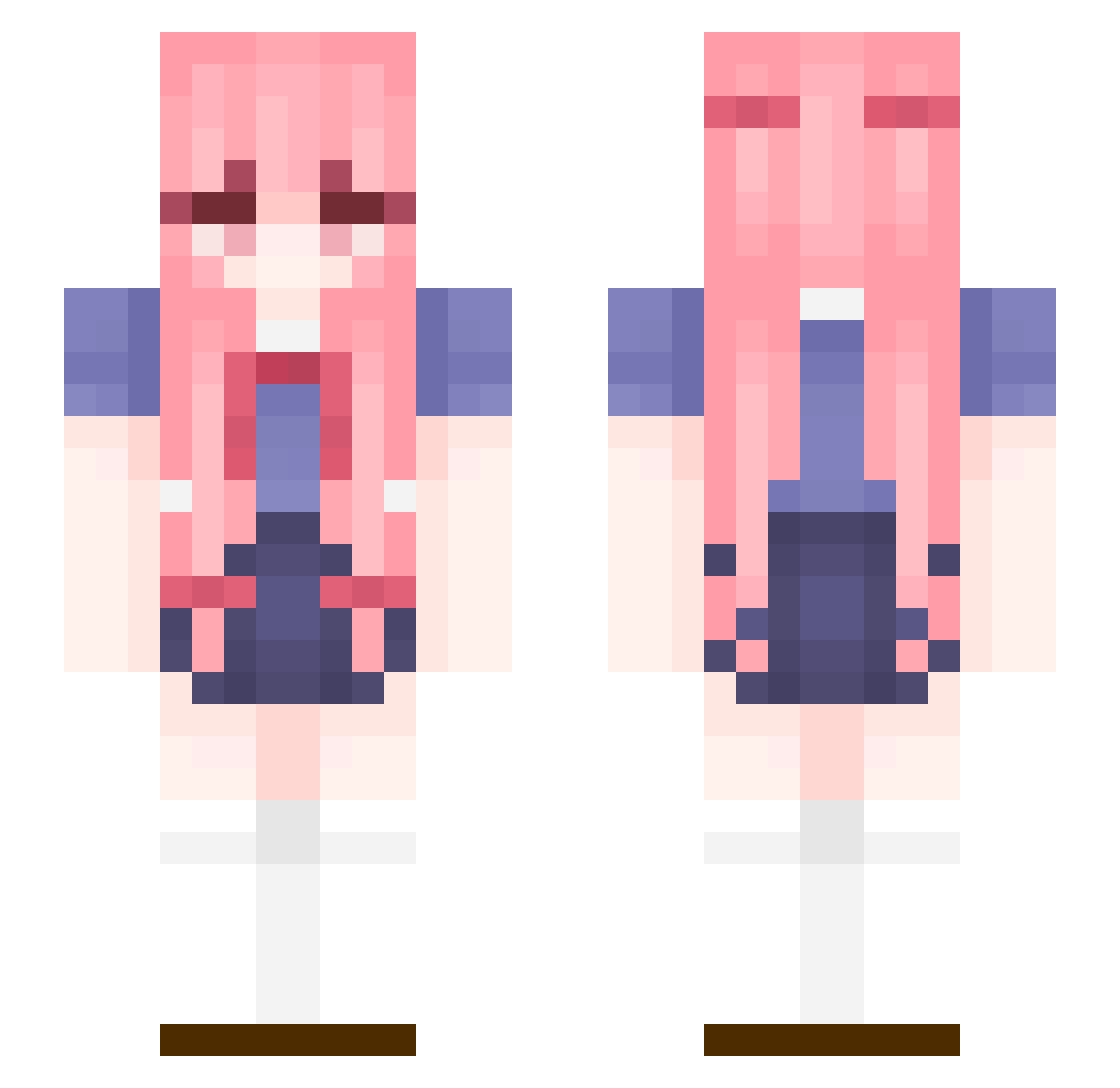 cqtl Minecraft skin, front and back view