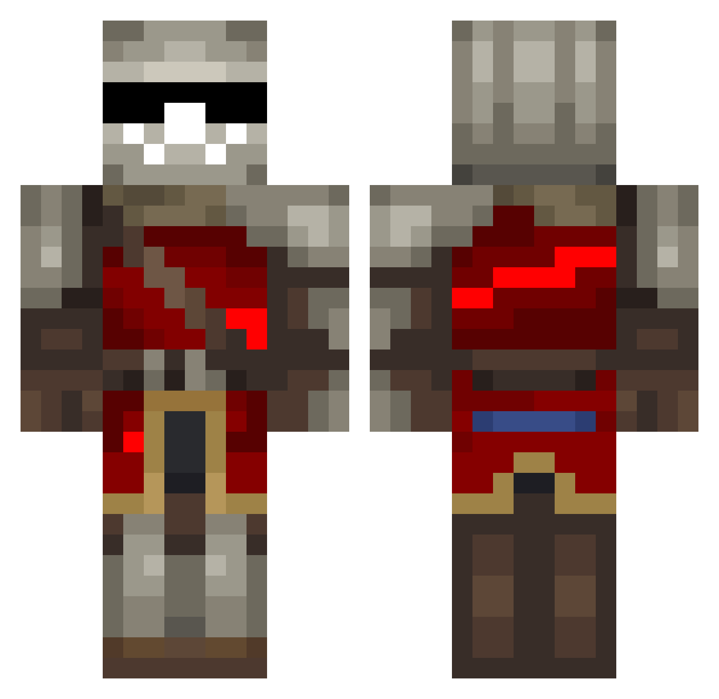 mr_DRAGS Minecraft skin, front and back view