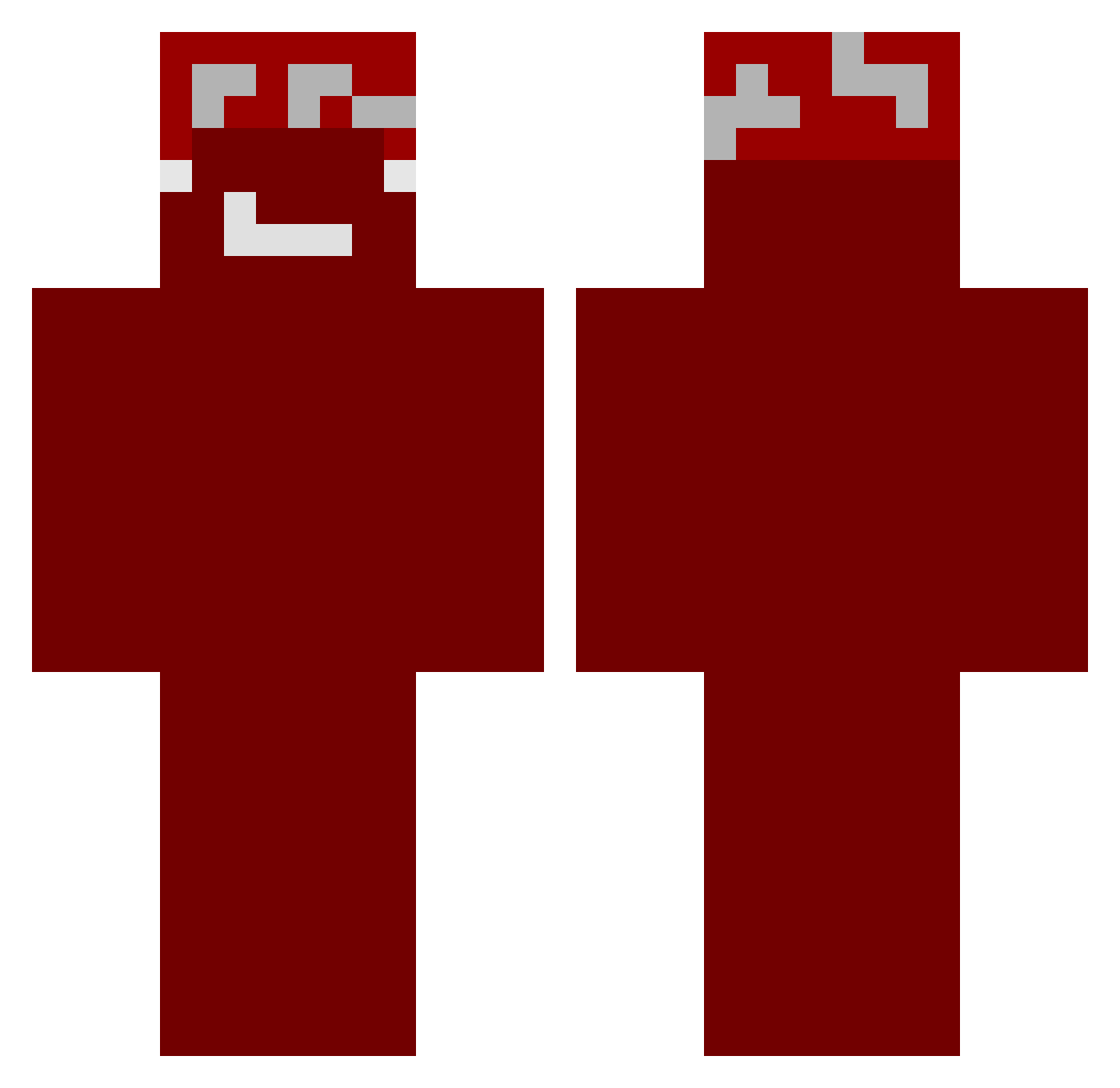 AYOSU Minecraft skin, front and back view