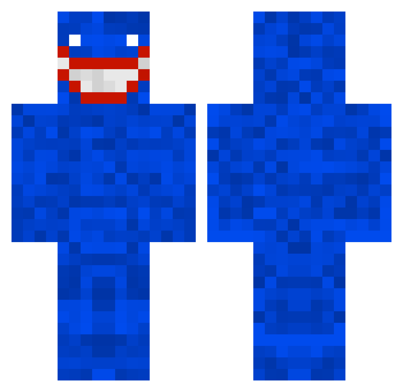 Summit Minecraft skin, front and back view