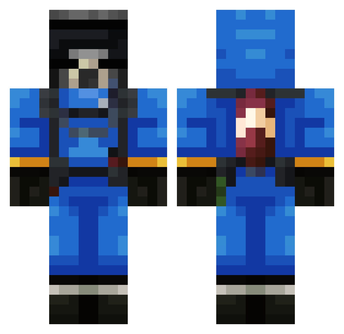 TheLizard808 Minecraft skin, front and back view