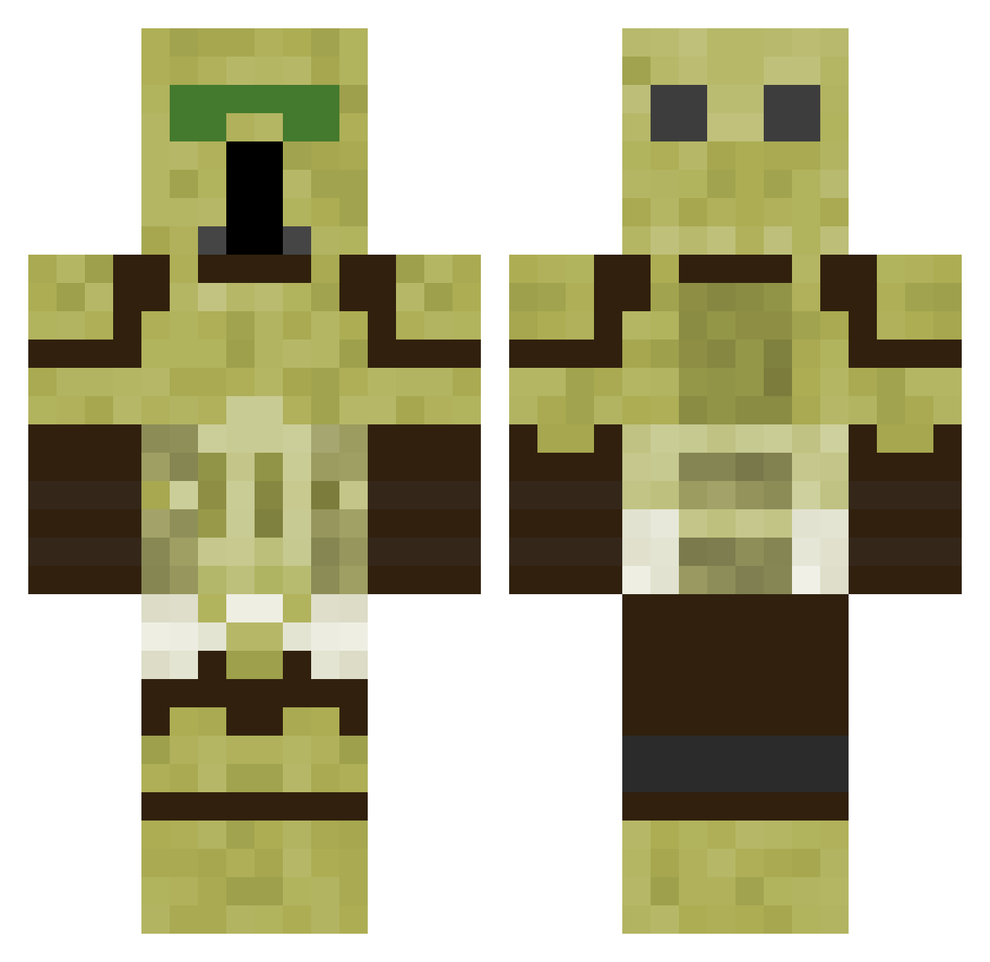 Resignal Minecraft skin, front and back view