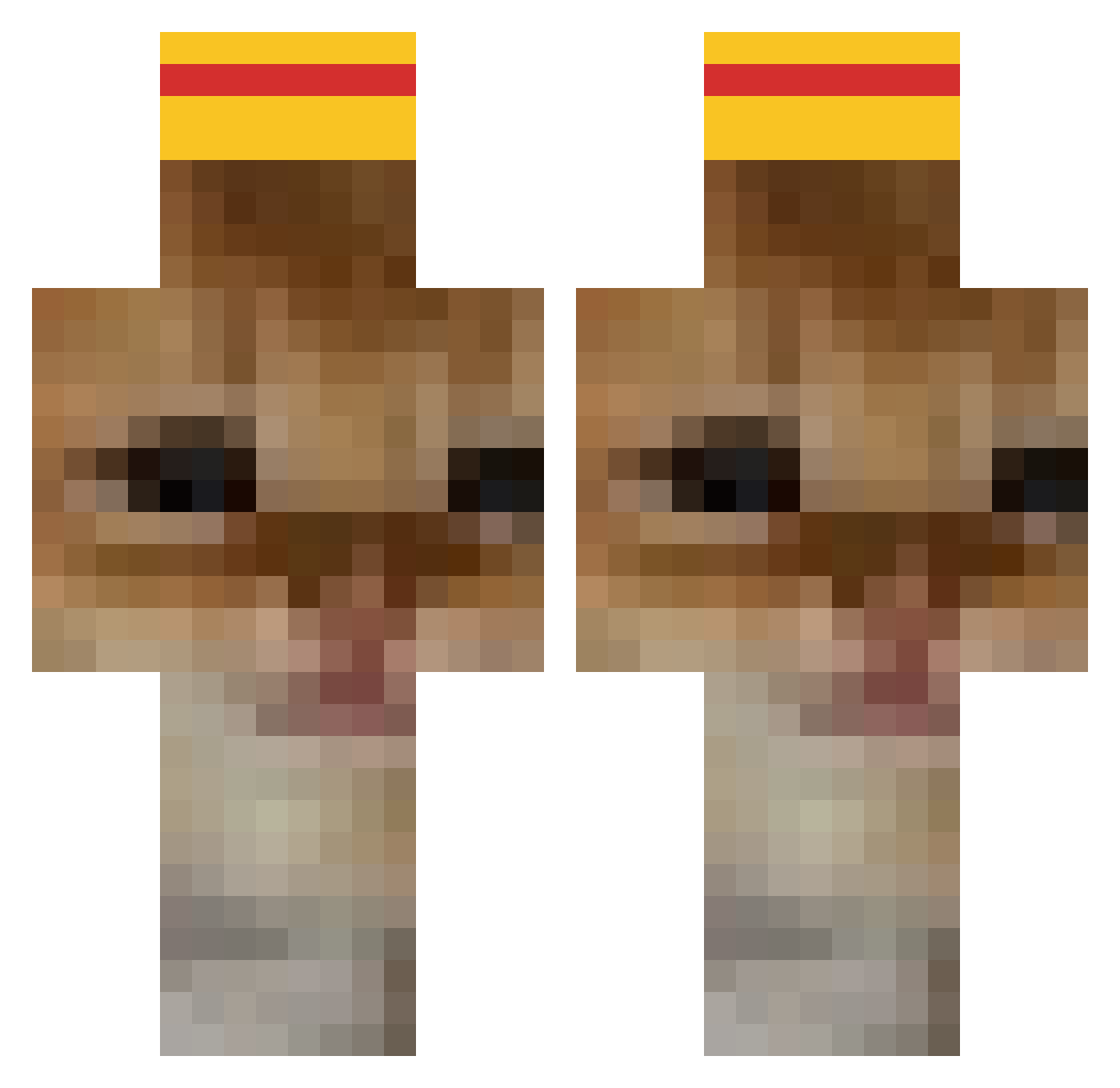 __krys Minecraft skin, front and back view