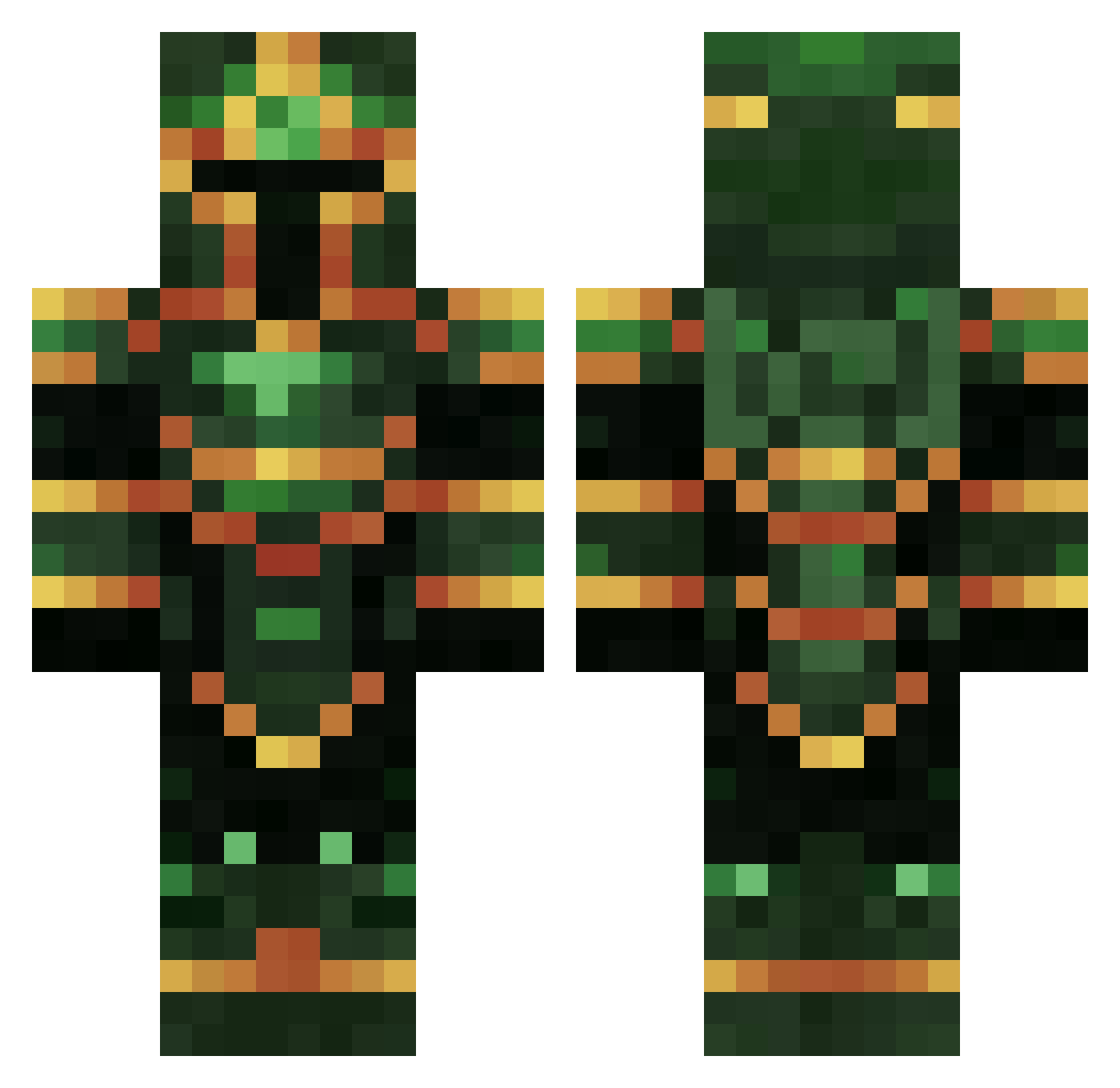 ReyMorcilla Minecraft skin, front and back view