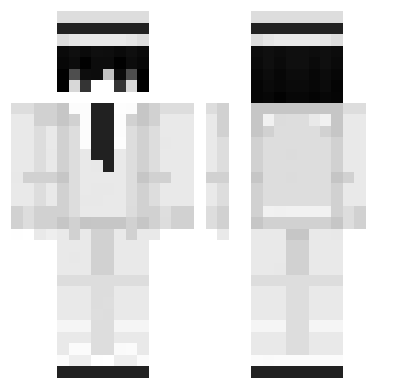 az1ii Minecraft skin, front and back view