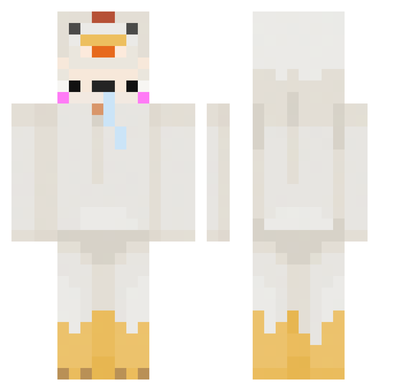 Tuanlatui Minecraft skin, front and back view