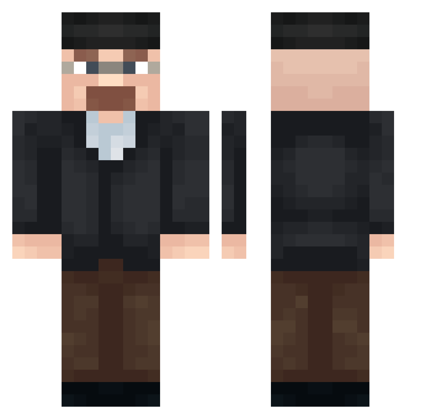 vannilite9 Minecraft skin, front and back view