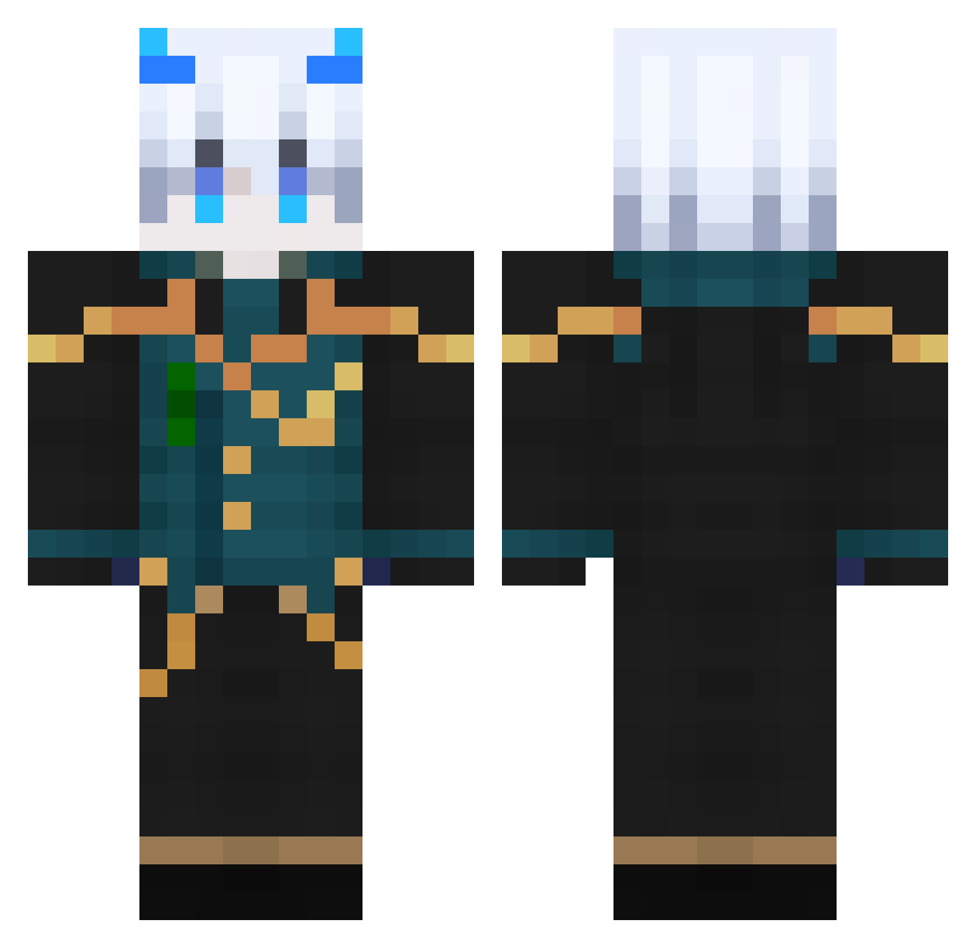 3Rex Minecraft skin, front and back view