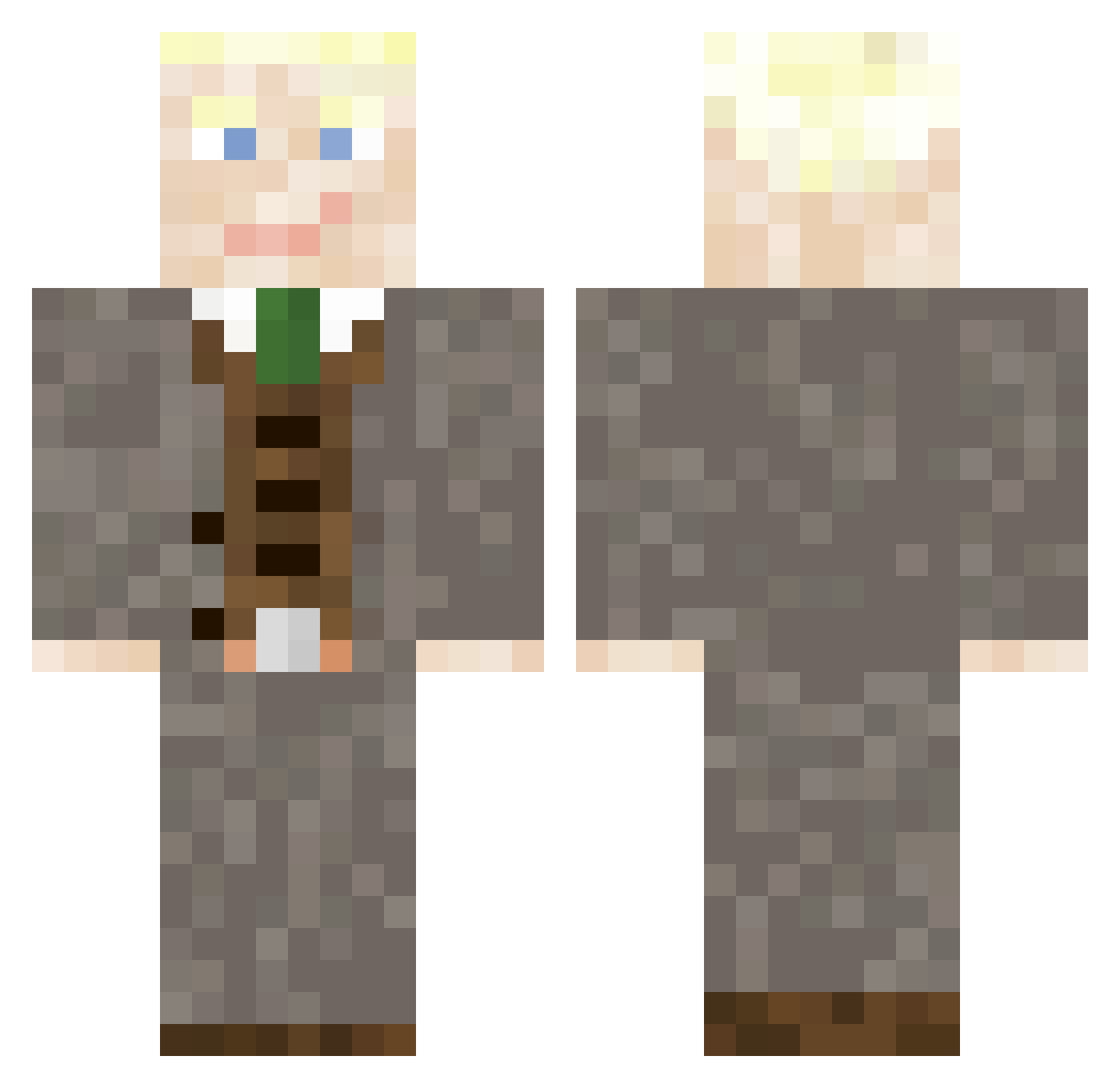 tetraptych_ Minecraft skin, front and back view