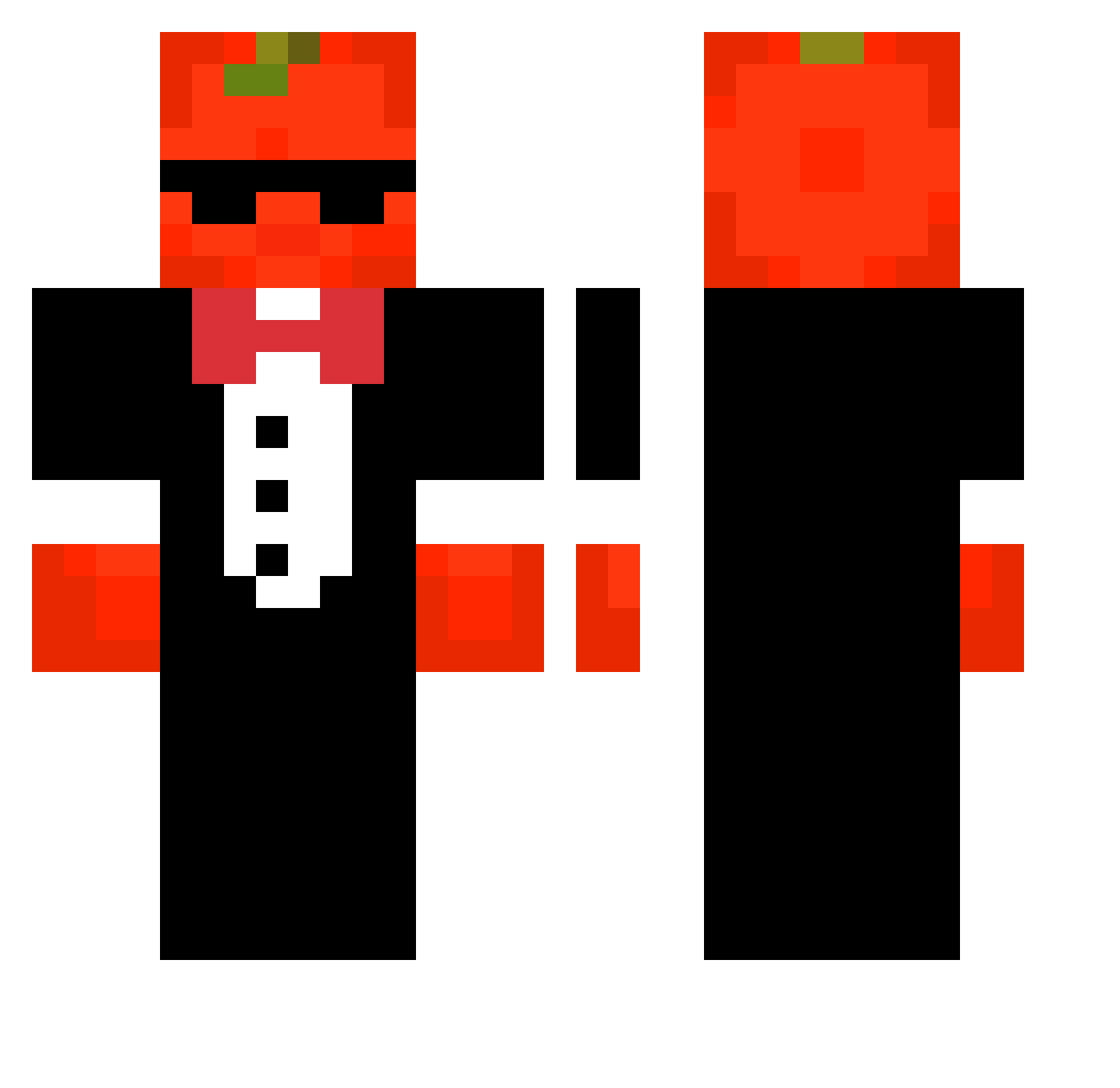 MATICHA222 Minecraft skin, front and back view