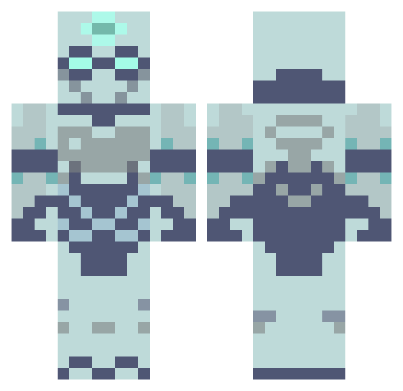 Rossox23 Minecraft skin, front and back view