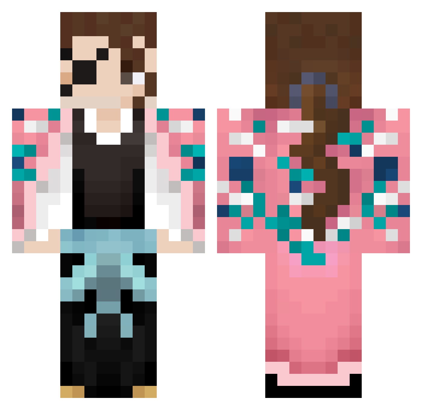 suyfoo Minecraft skin, front and back view