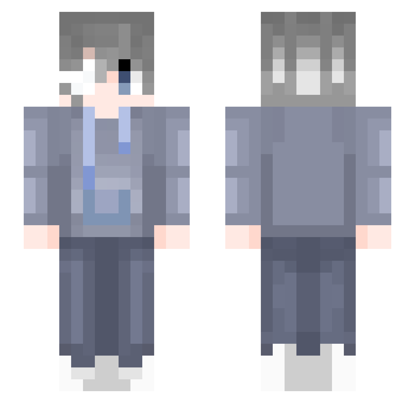 Sishian Minecraft skin, front and back view