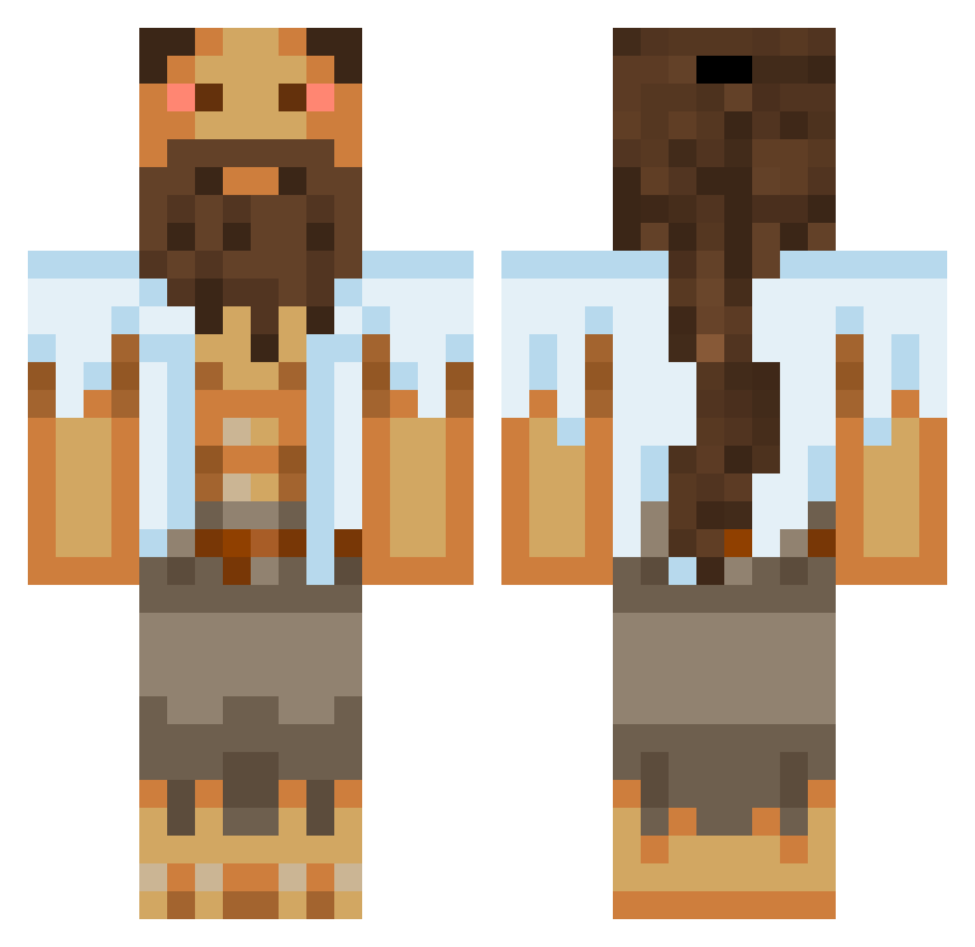 smokeheroin2002 Minecraft skin, front and back view