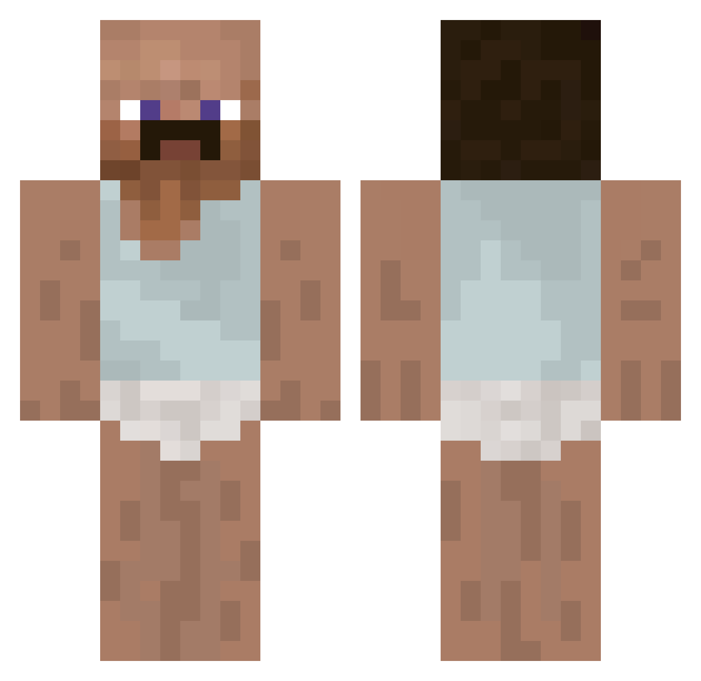 HardBassBoy Minecraft skin, front and back view