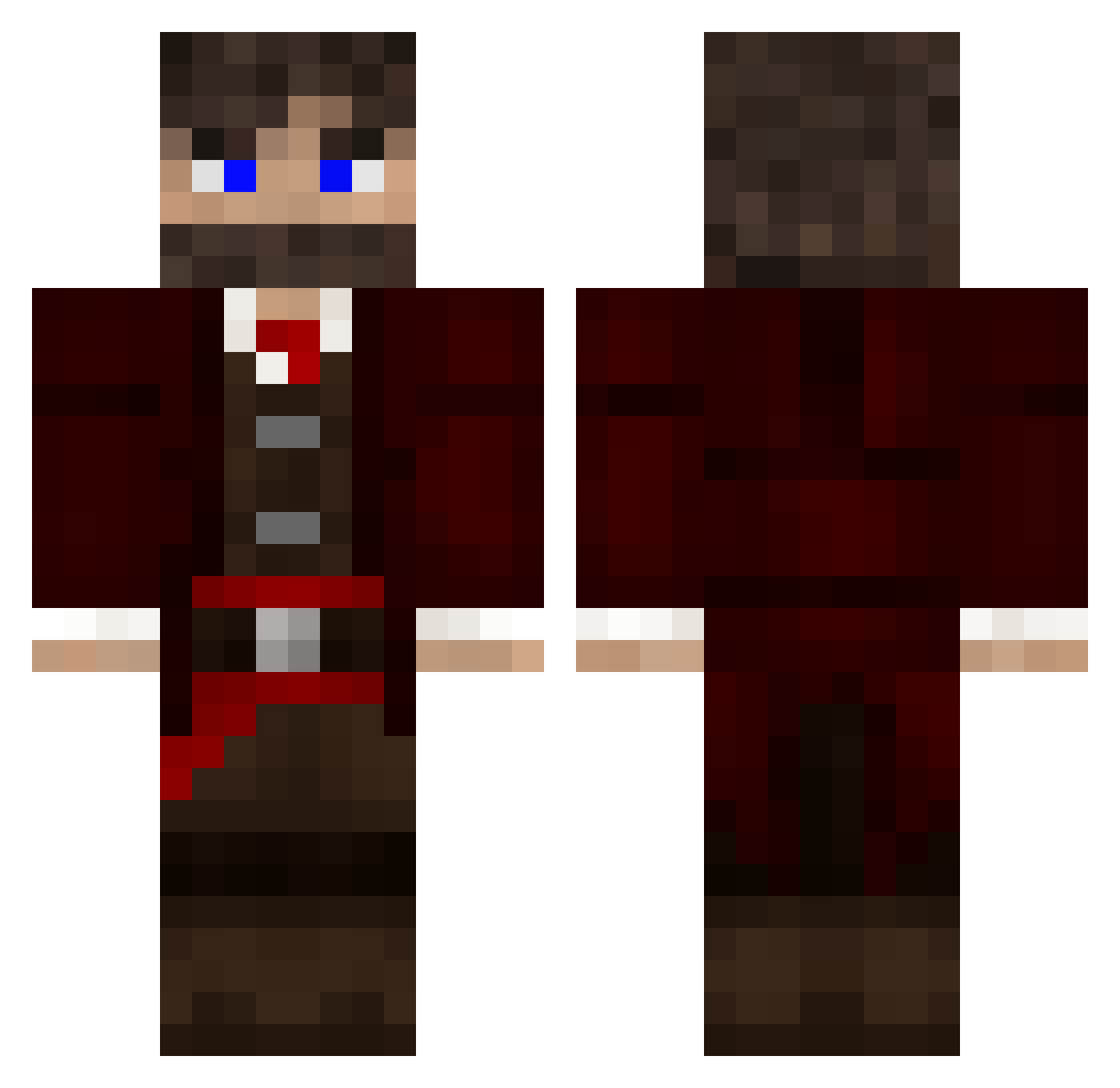 Cimpot Minecraft skin, front and back view
