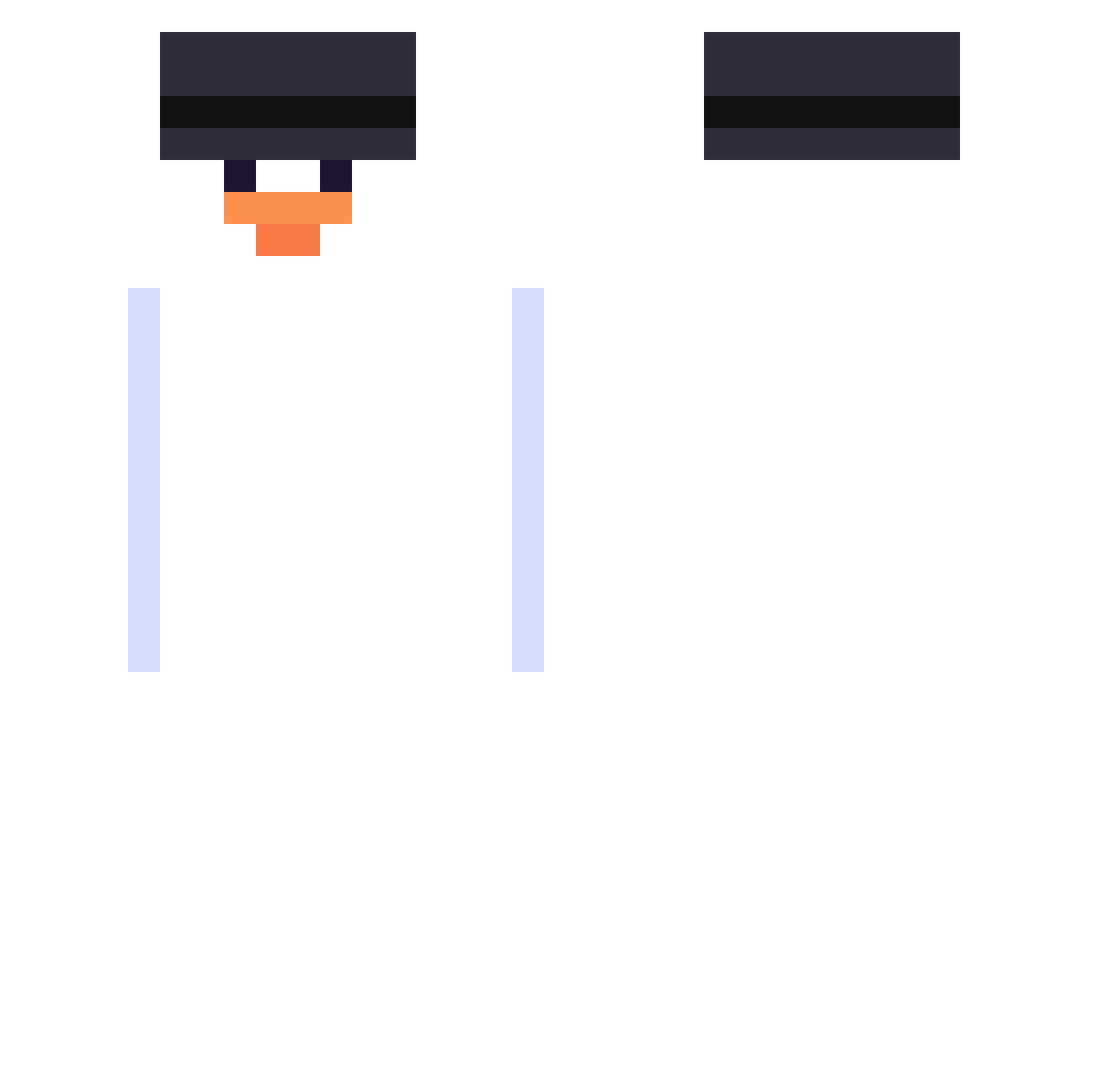 futive Minecraft skin, front and back view